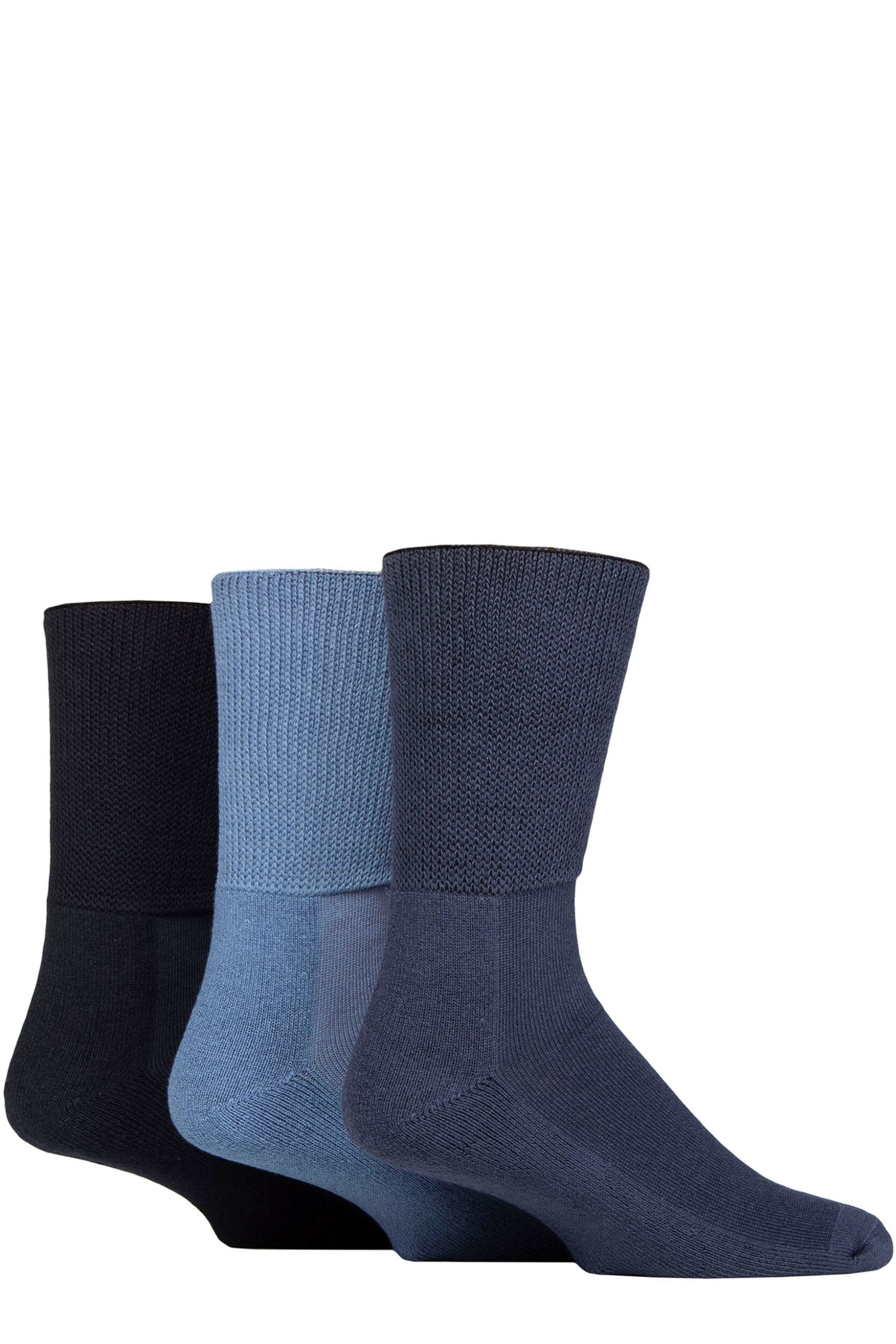 SOCKSHOP IOMI FootNurse Bamboo Cushioned Foot Diabetic Socks Denim 6-8.5 Unisex