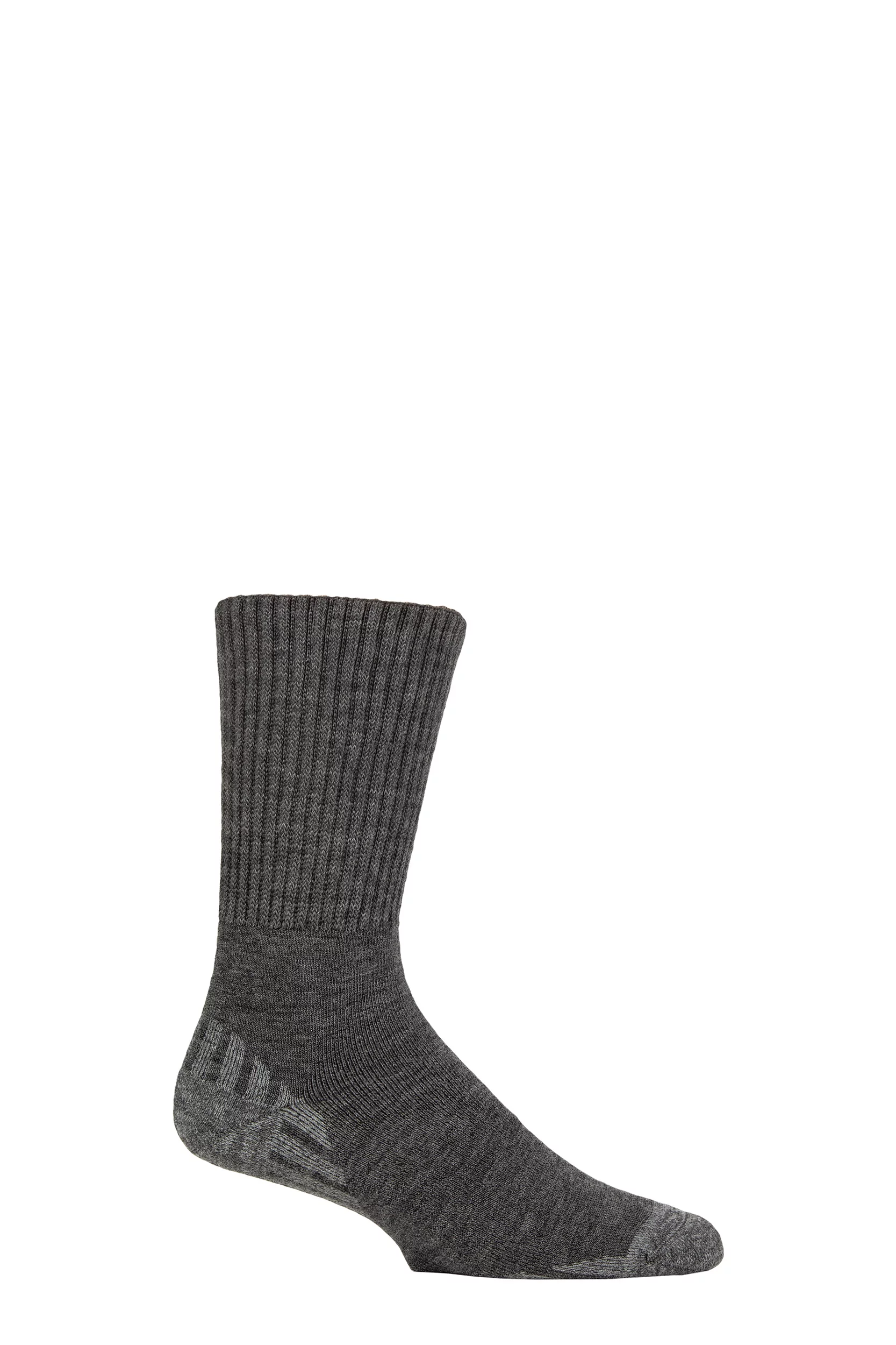 Mens 1 Pair SOCKSHOP IOMI FootNurse Diabetic Merino Wool Boot Socks Charcoal 12