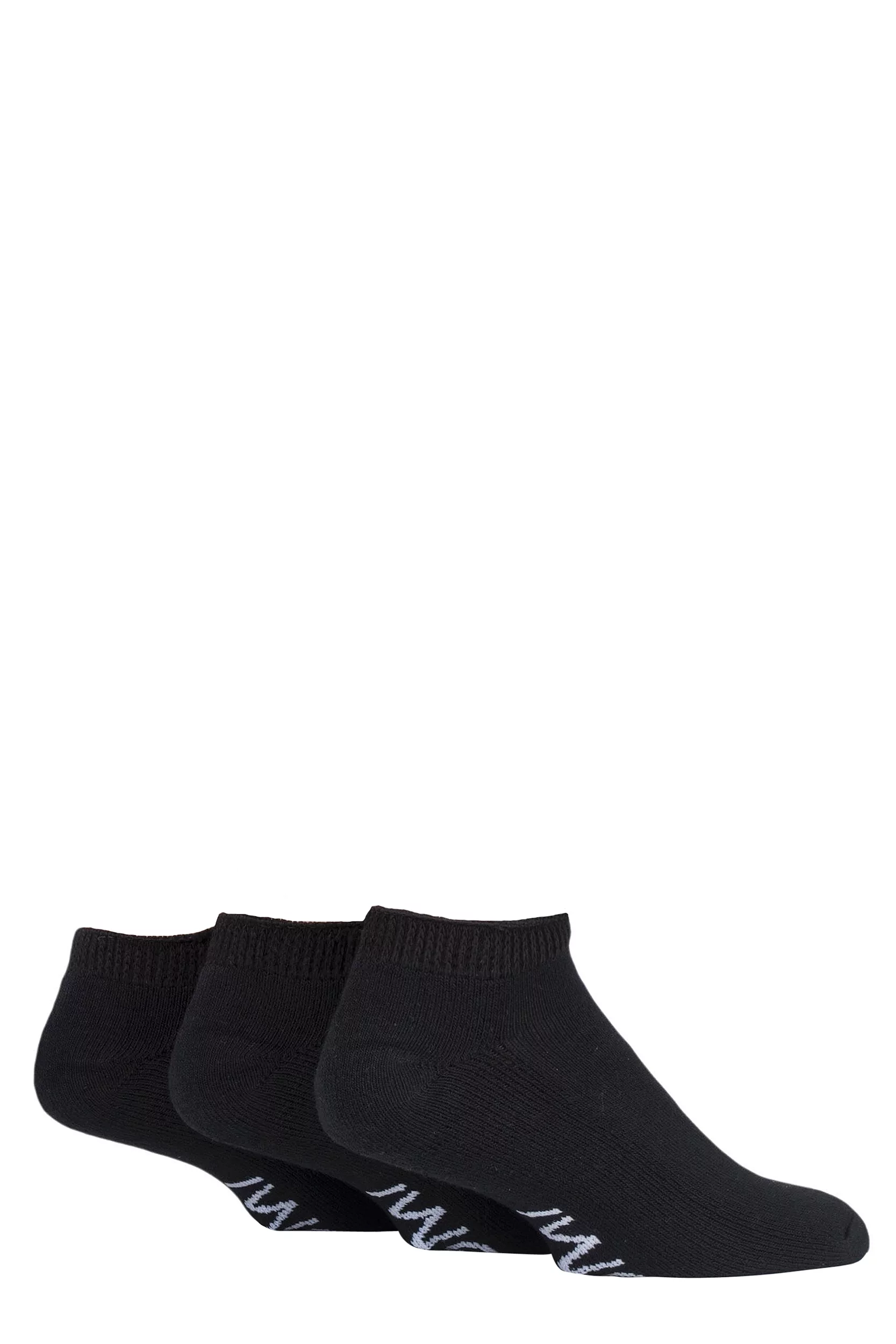 3 Pair Black Footnurse Cushioned Foot Diabetic Trainer Socks Men's 6-8.5 Mens - Iomi