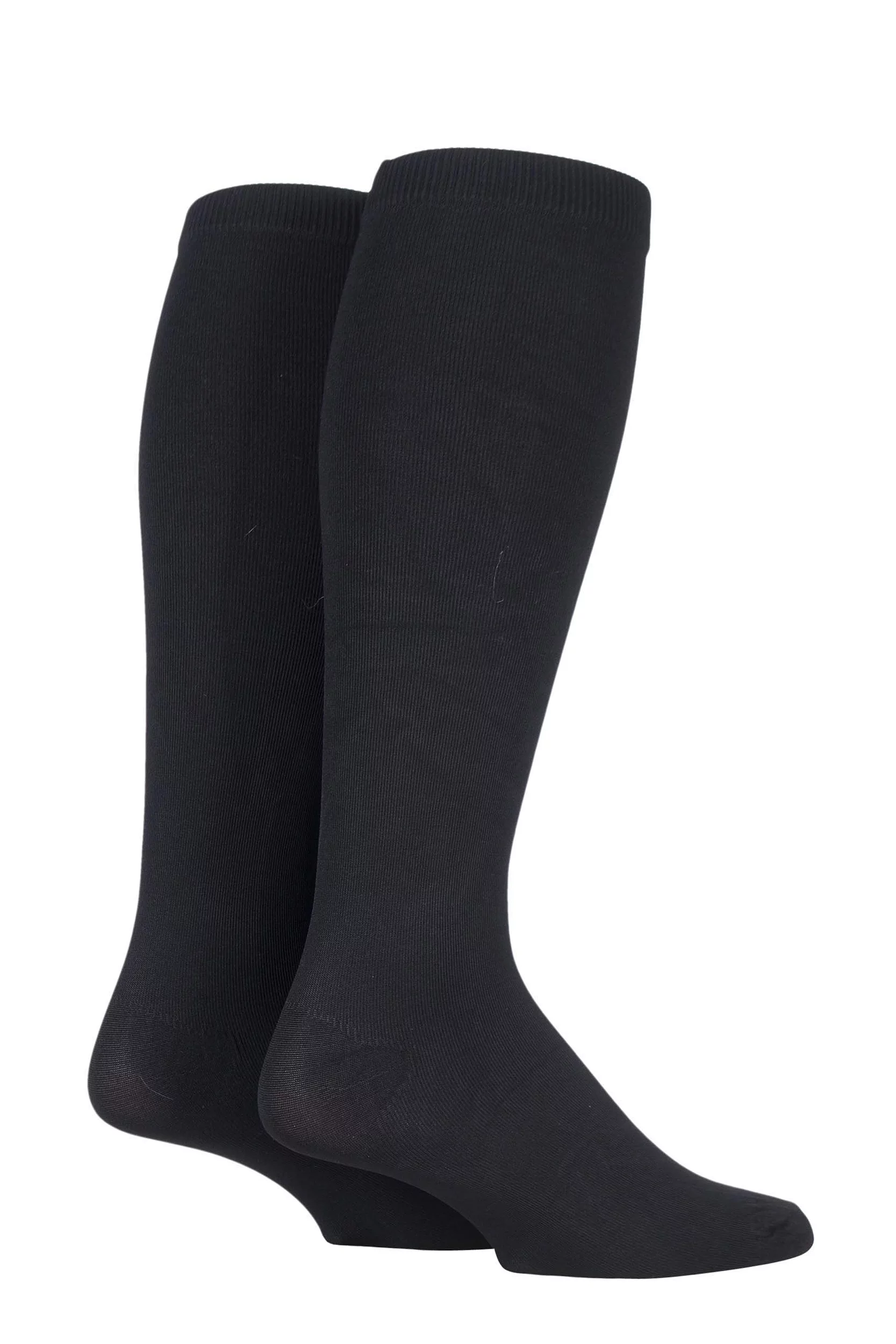 2 Pair Black Footnurse Energising Compression Socks Men's 6-11 Mens - Iomi