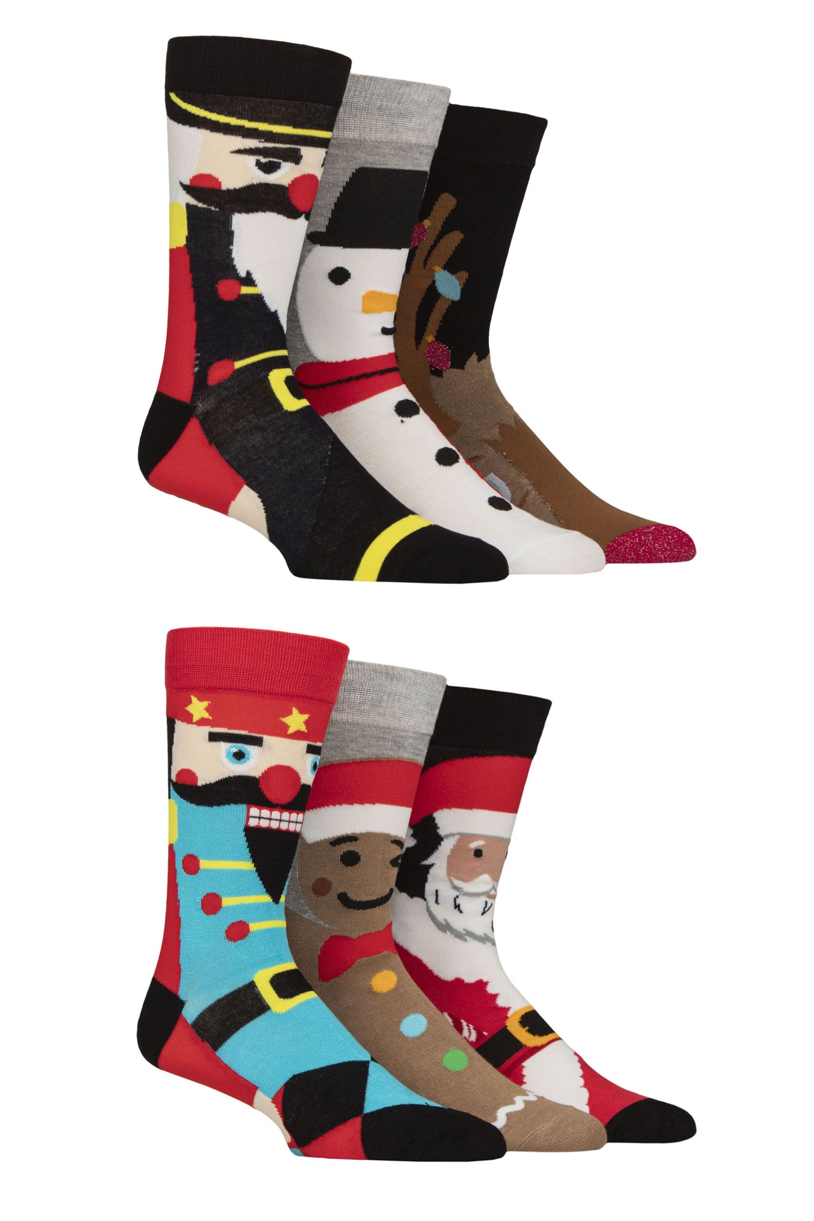 Mens 3  Pair SOCKSHOP Wildfeet Bamboo Christmas Mismatched Socks Mismatched 7-11 Mens