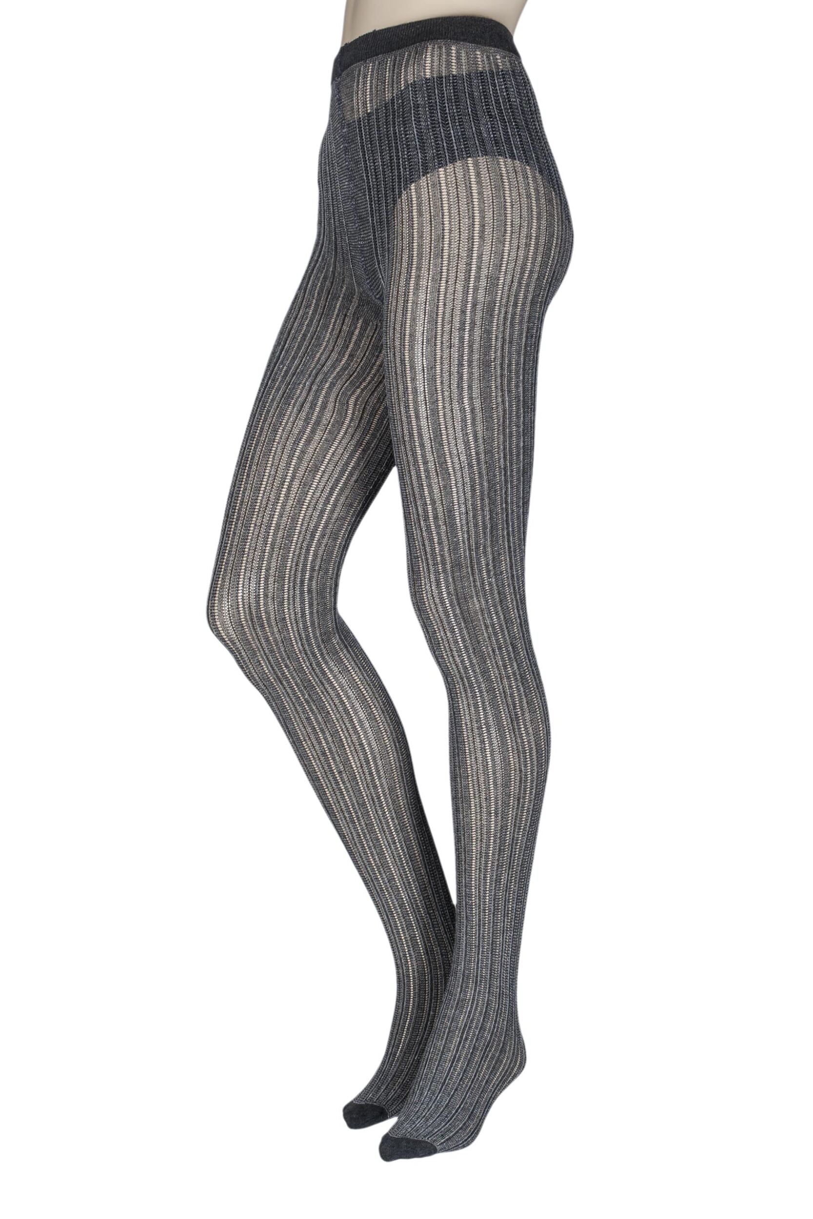 Image of Ladies 1 Pair Jonathan Aston Linear Cable Tights