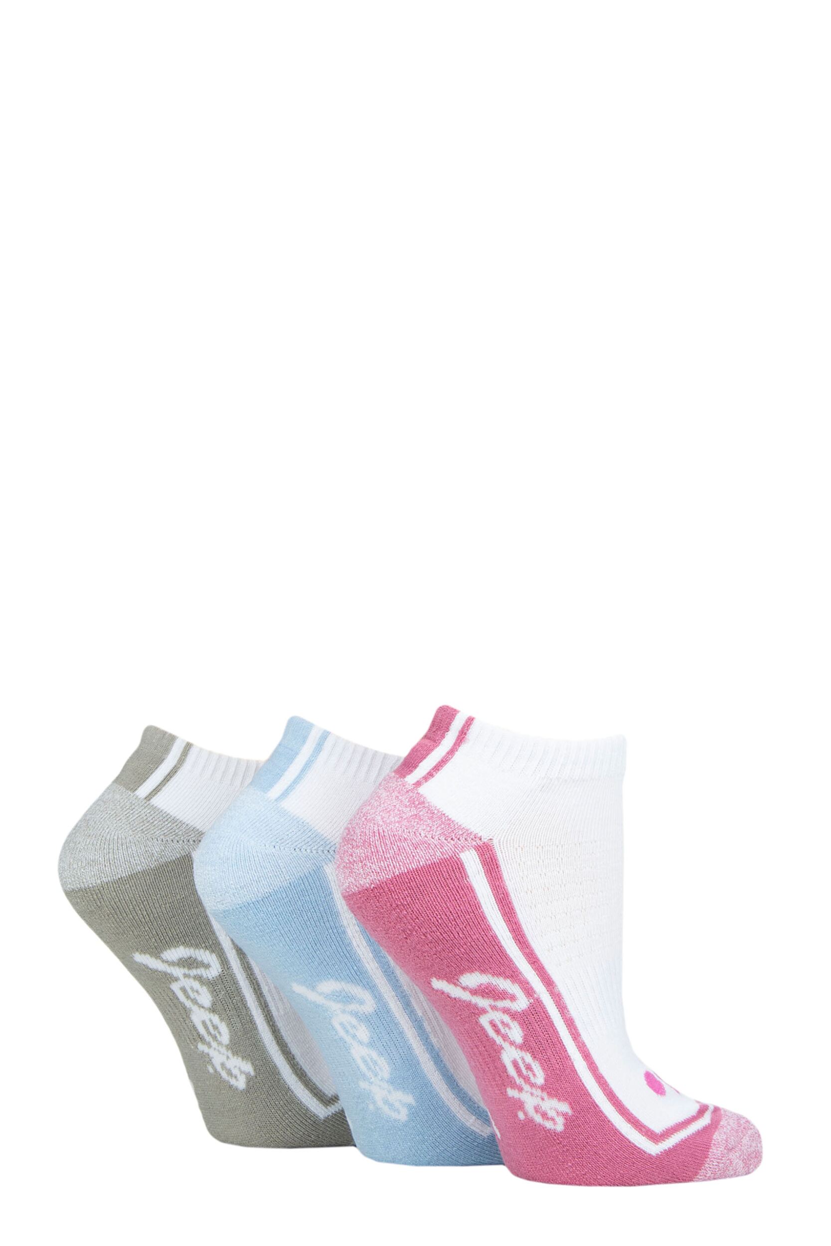 Women's 3 Pair Jeep Performance Trainer Socks White 4-8 Ladies