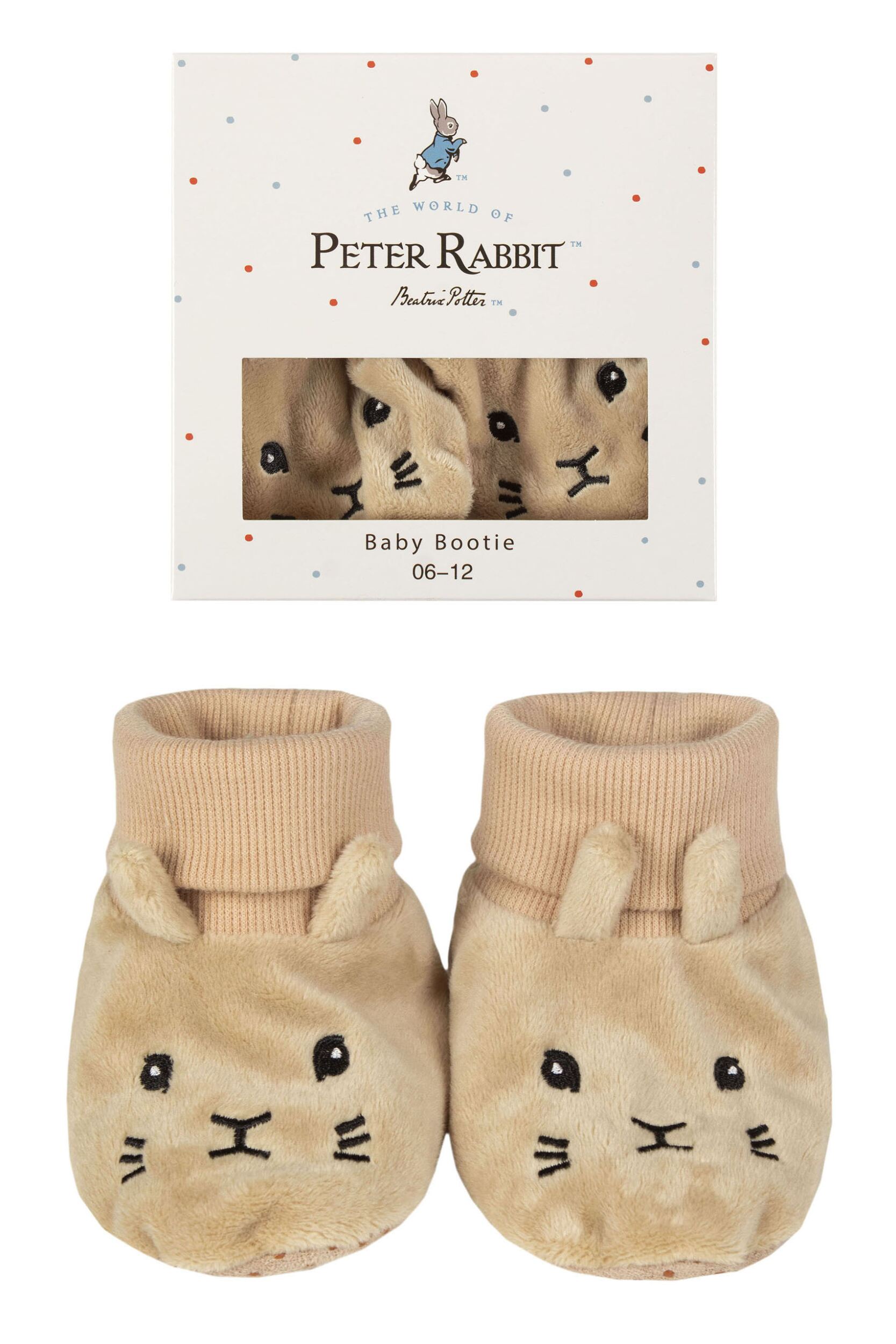 Babies and Toddler 1 Pair Beatrix Potter Peter Rabbit Gift Boxed Baby Bootie Slipper Socks Multi 6-12 Months