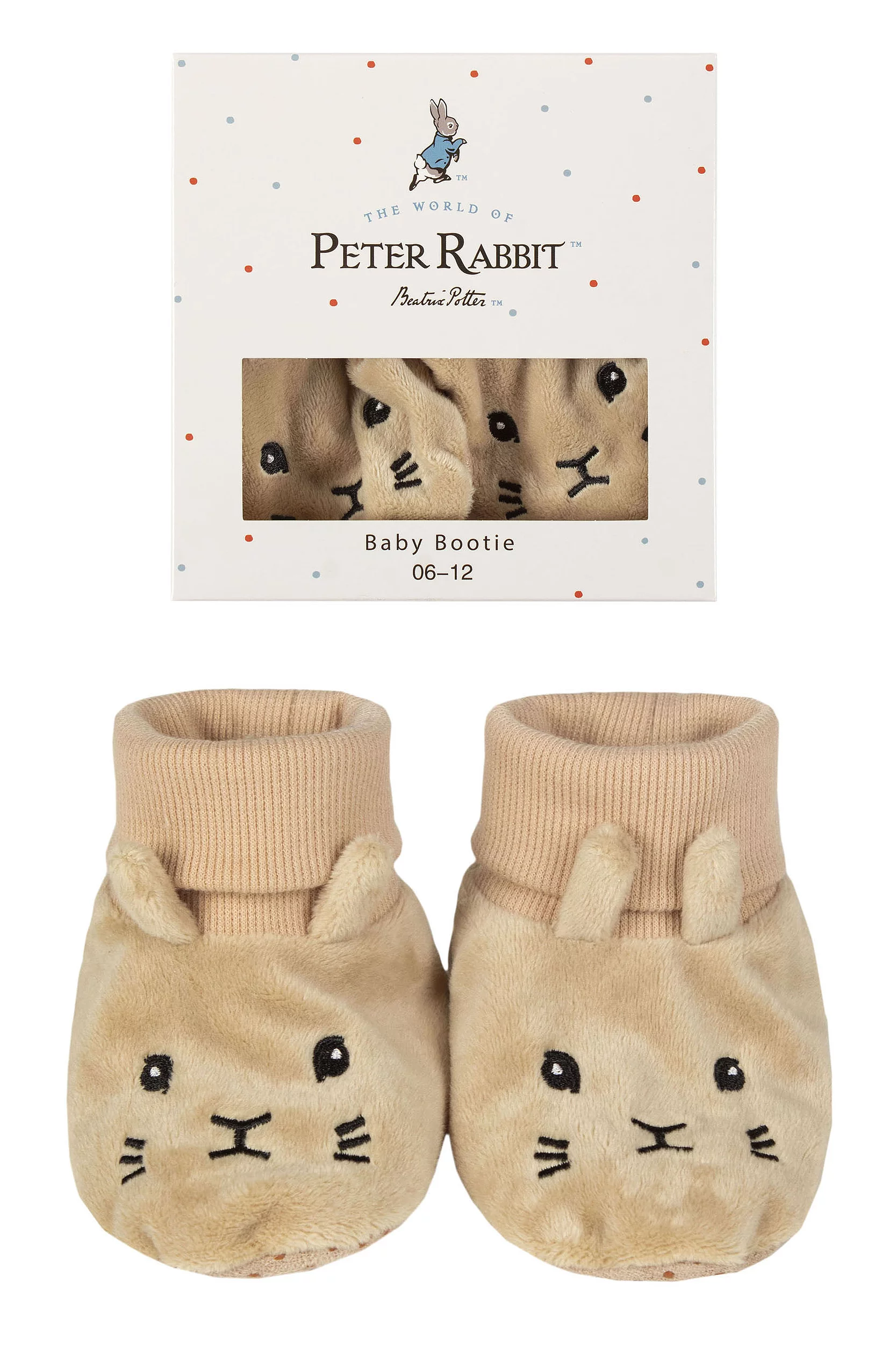 Babies and Toddler 1 Pair Beatrix Potter Peter Rabbit Gift Boxed Baby Bootie Slipper Socks Multi 12-24 Months