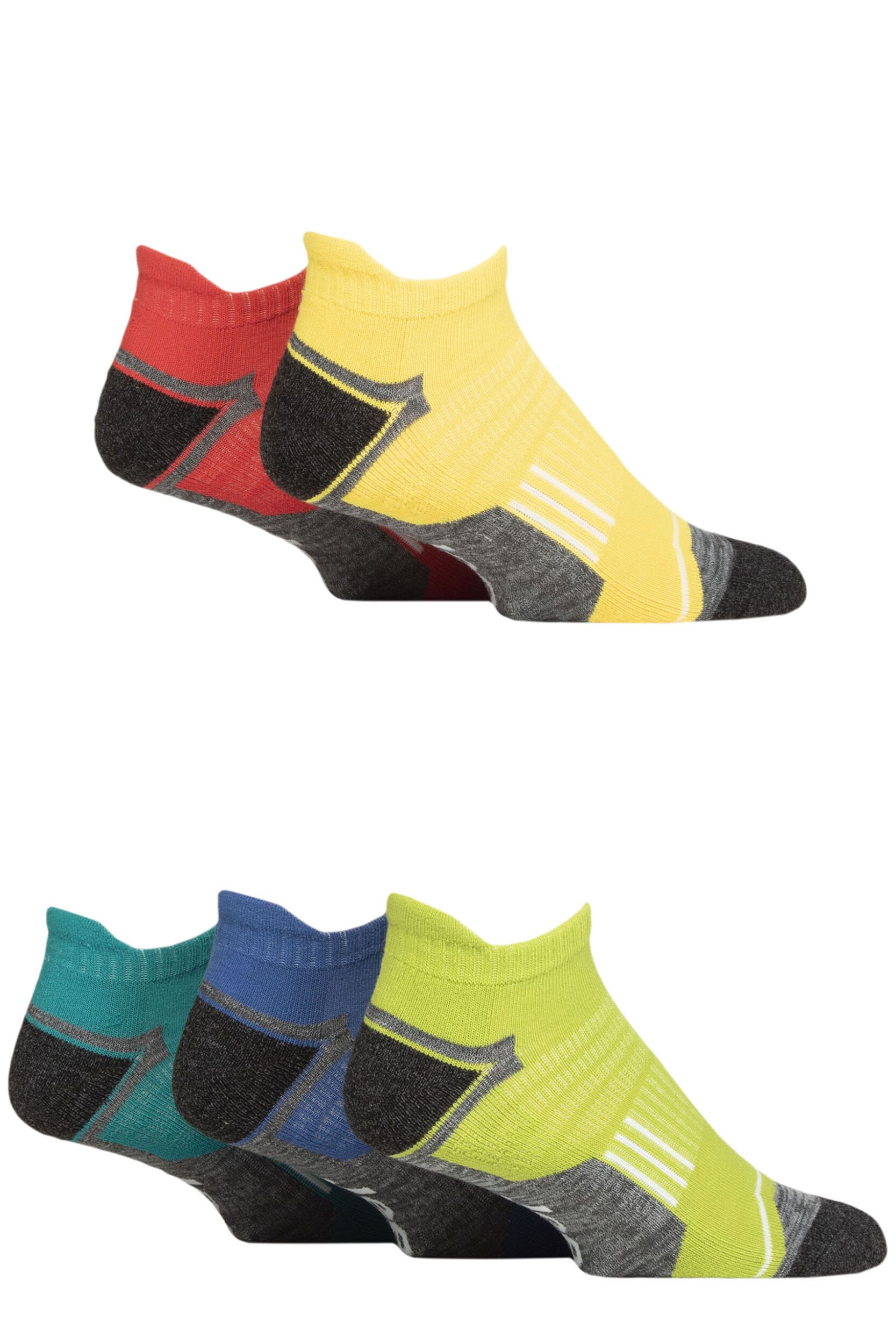 Mens 5 Pair Jeep Technical Trainer Sport Socks Multi 6-11