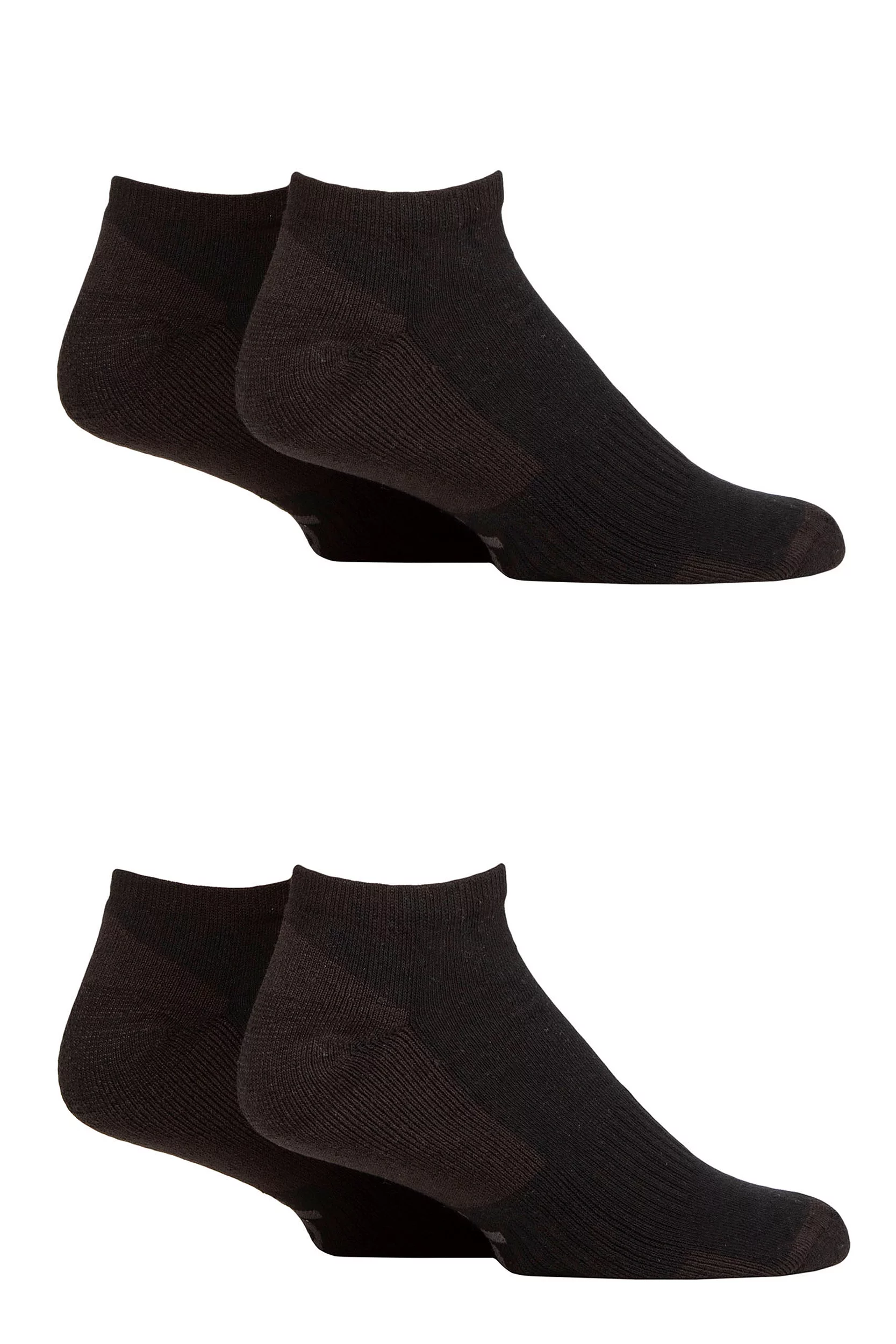 Mens 4 Pair Jeep Cushioned Sports Trainer Socks Black 6