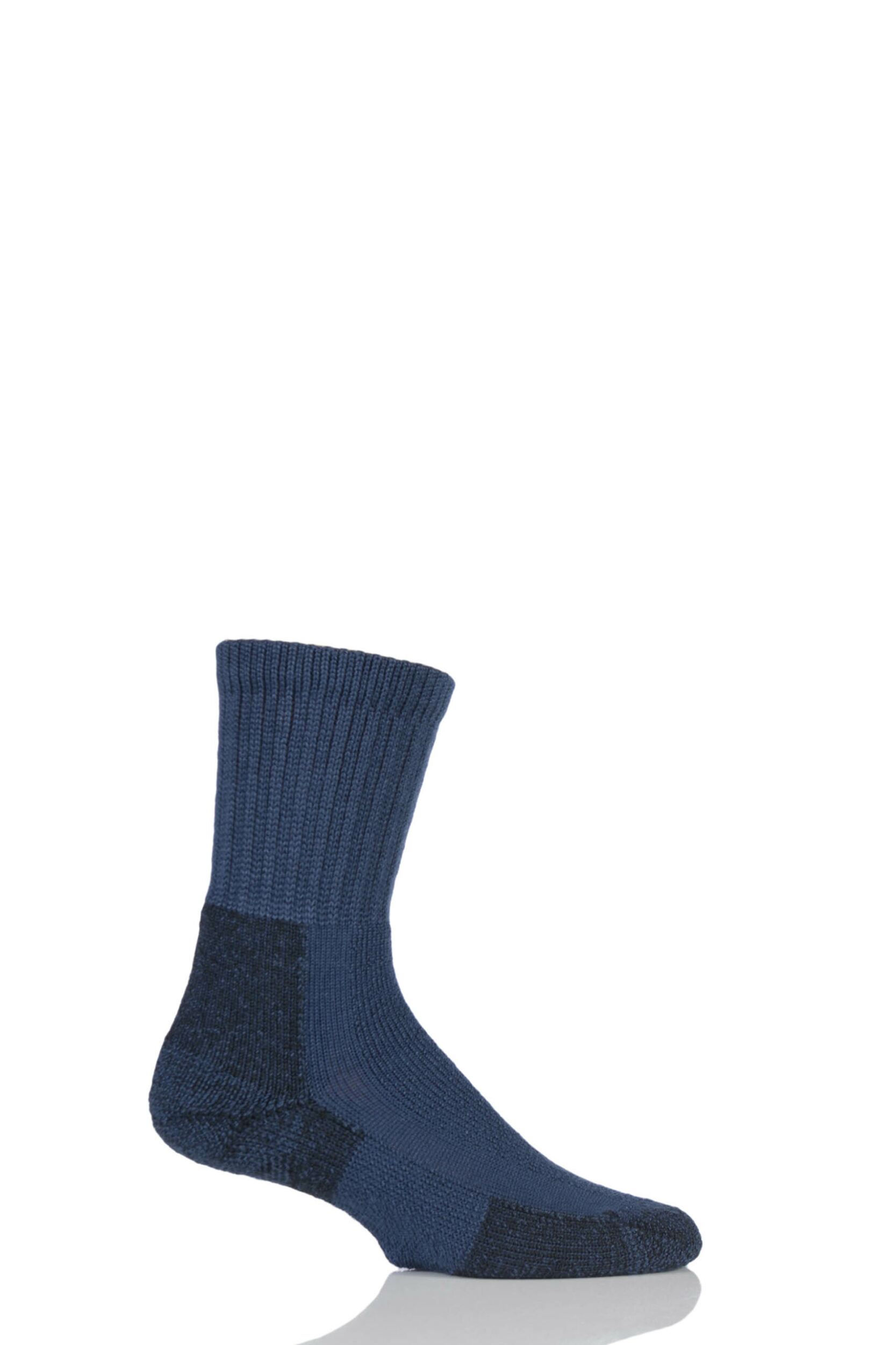 1 Pair Dark Blue Hiking Thick Cushion Socks With Thorlon Men's 8.5-12 Mens - Thorlos