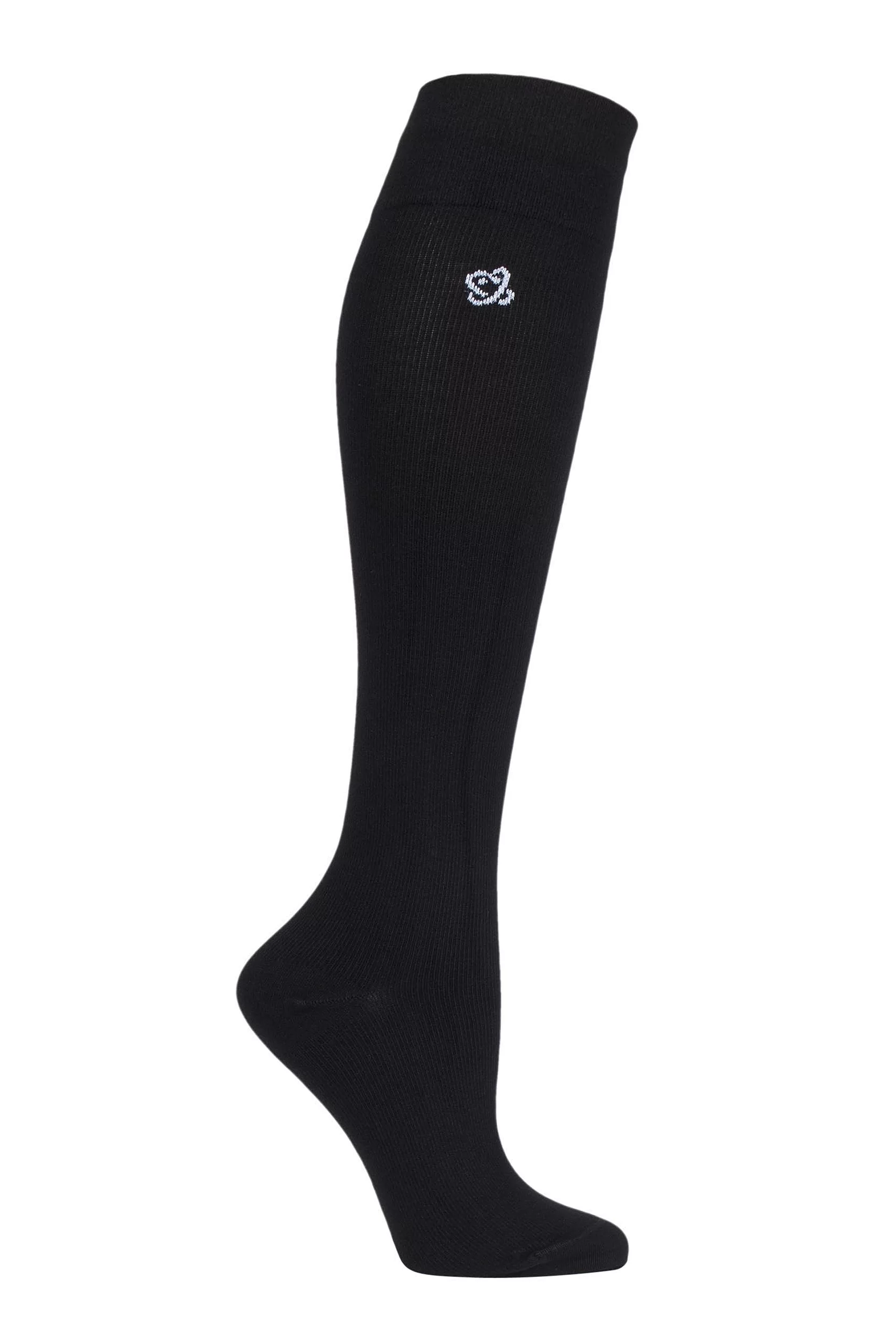 1 Pair Black Milk Compression Socks Unisex 10-12 Unisex - Atom