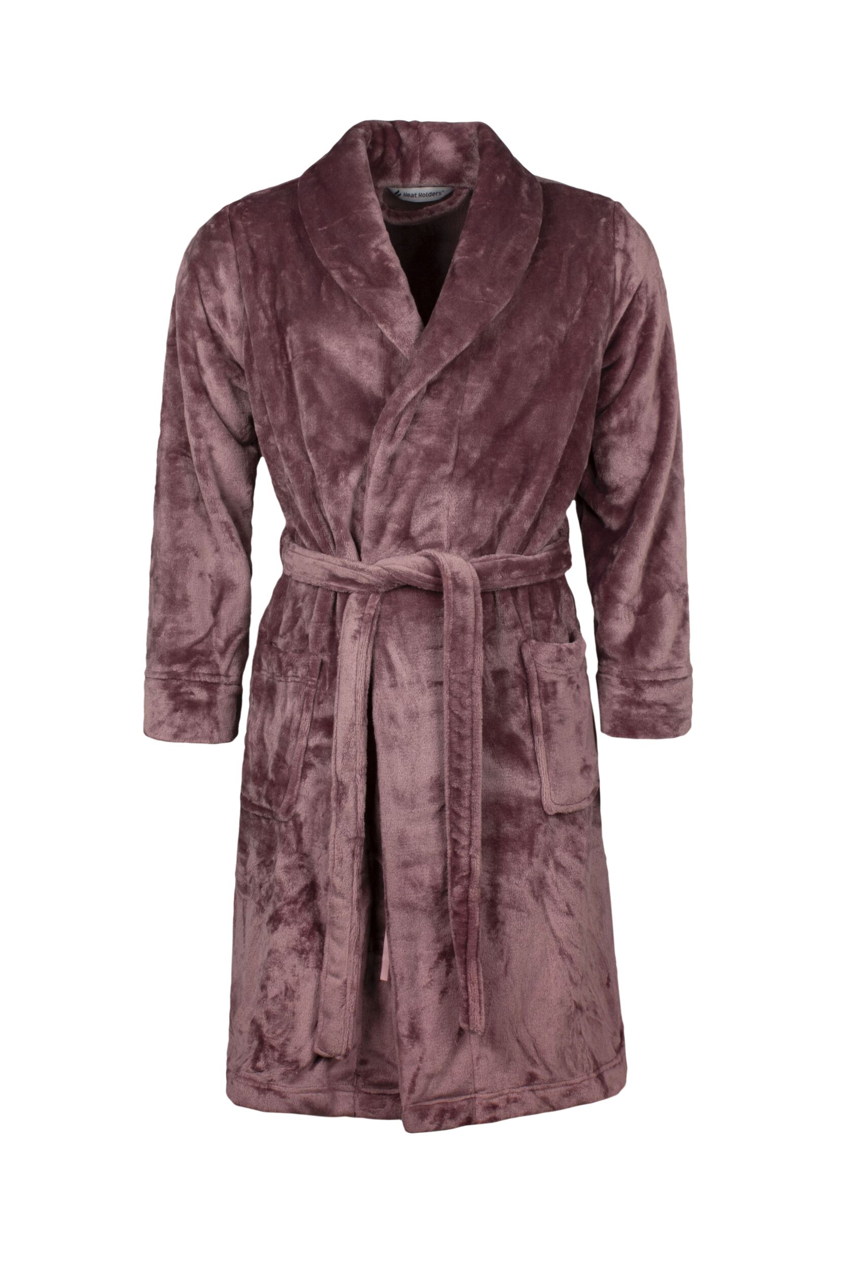 Women's 1 Pack SOCKSHOP Heat Holders Fleece Dressing Gown Mauve M