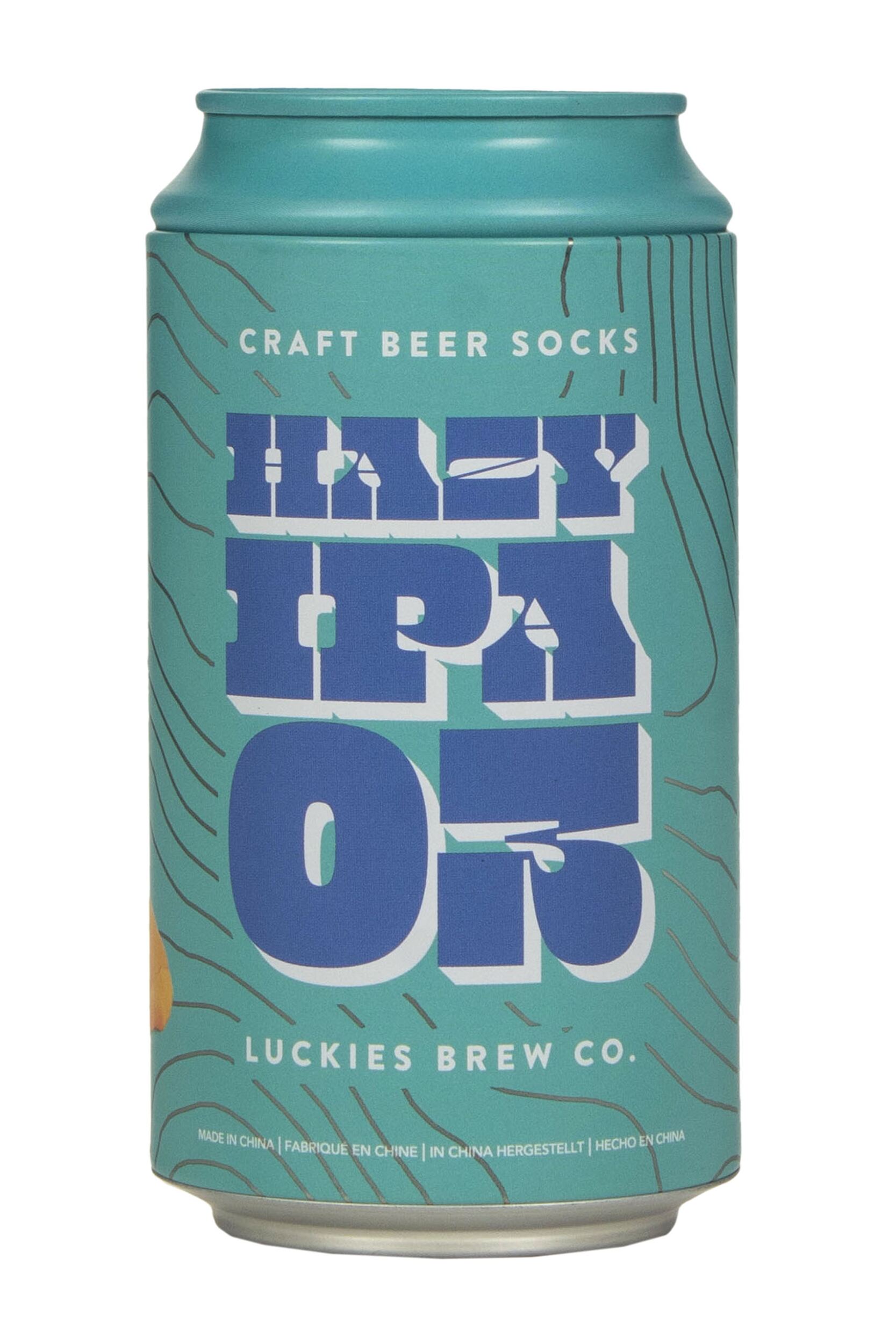 Luckies of London 1 Pair Craft Beer Can Gift Box Cotton Socks Hazy IPA 7-11 UK