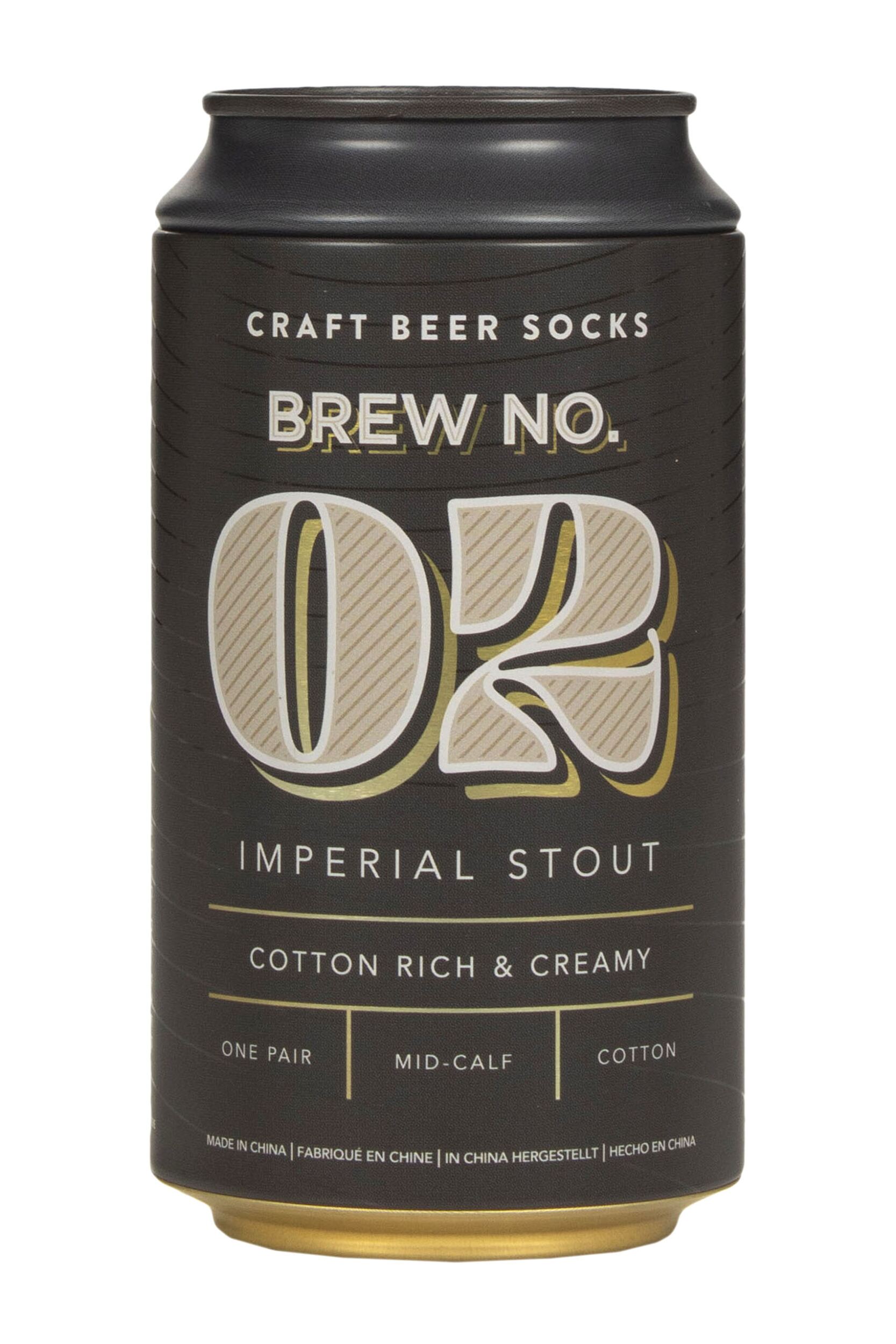 Luckies of London 1 Pair Craft Beer Can Gift Box Cotton Socks Imperial Stout 7-11 UK