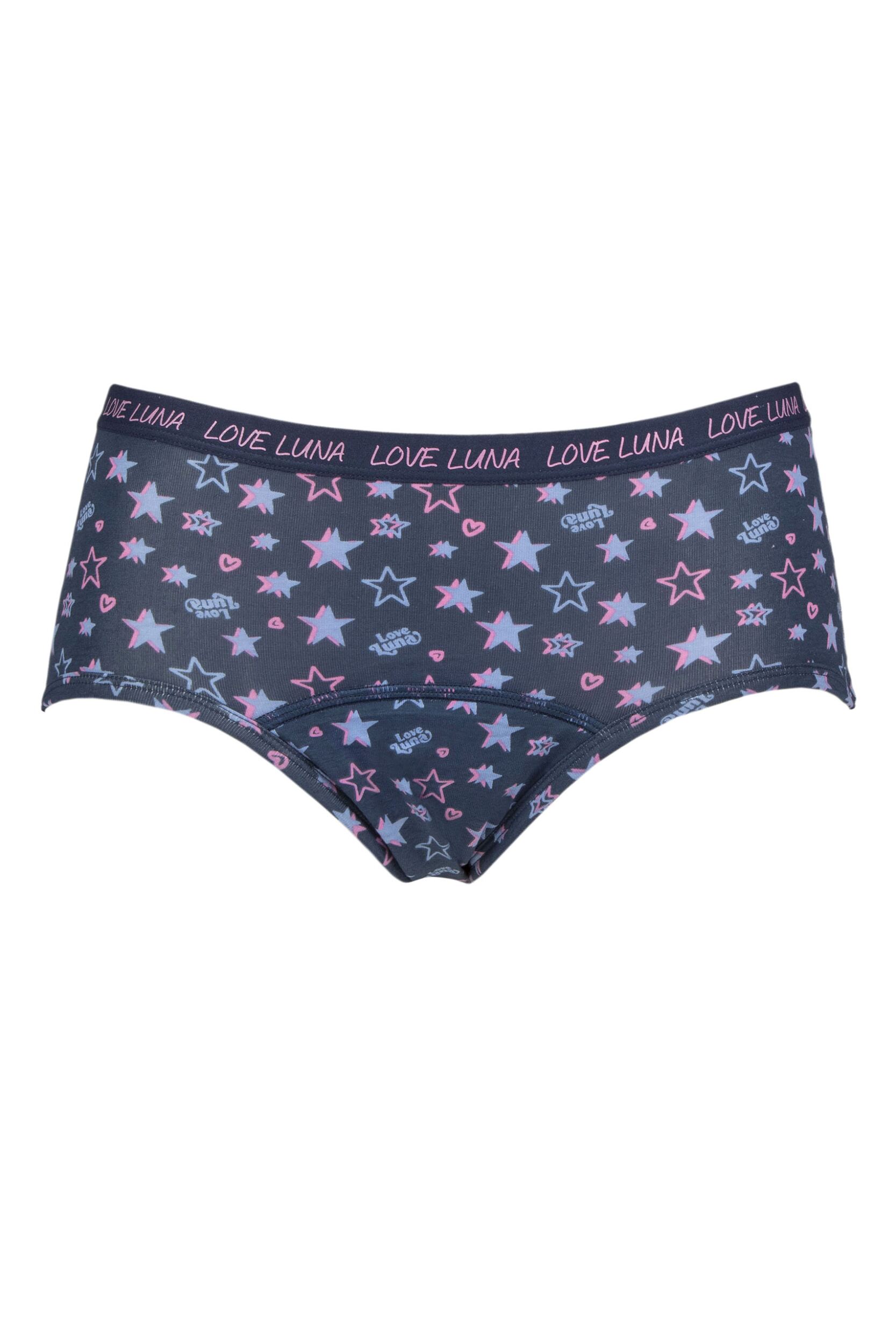 Love Luna 1 Pack Girl's First Period Boyleg Brief Denim 11-12 Years