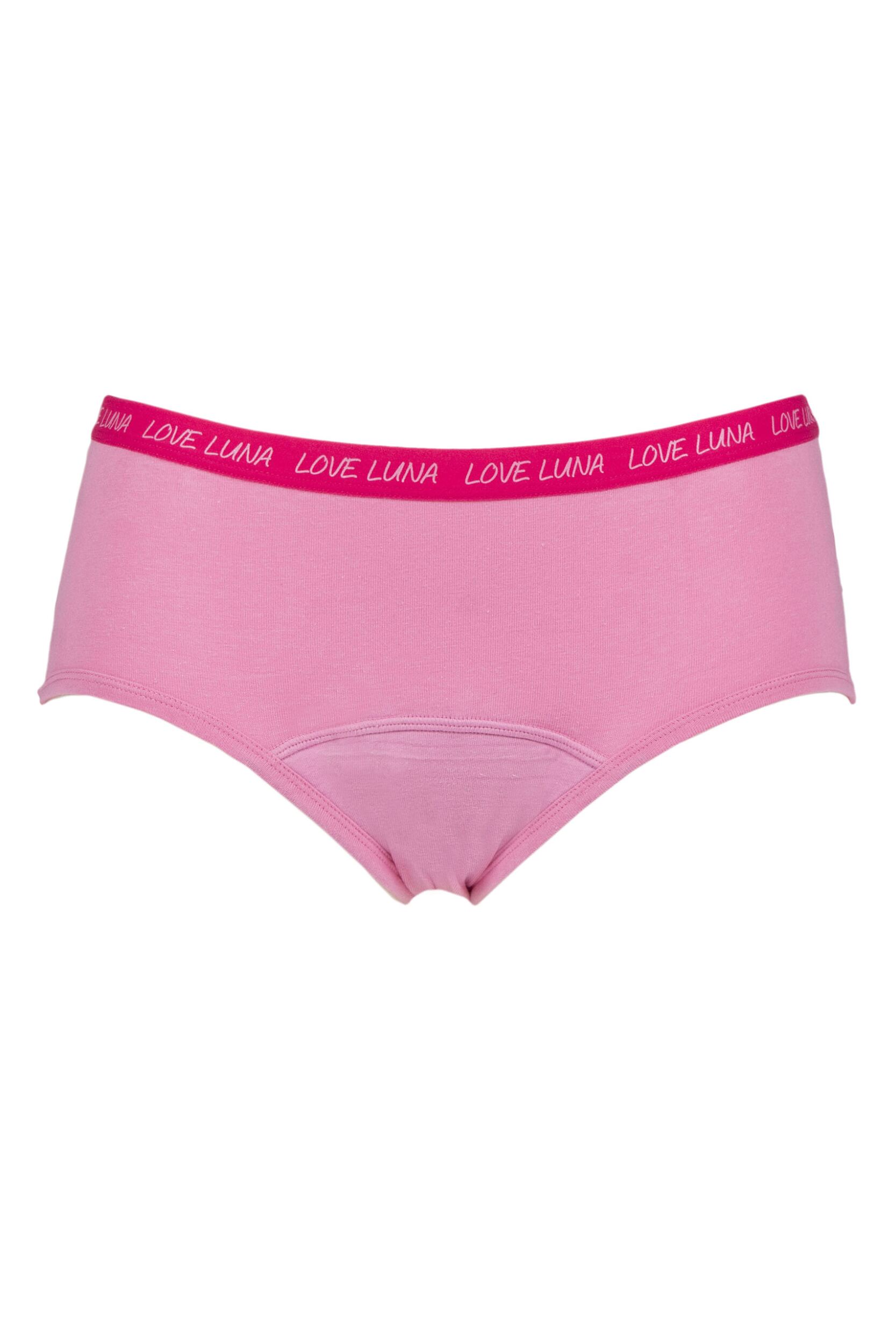 Love Luna 1 Pack Girl's First Period Boyleg Brief Pink 12-13 Years