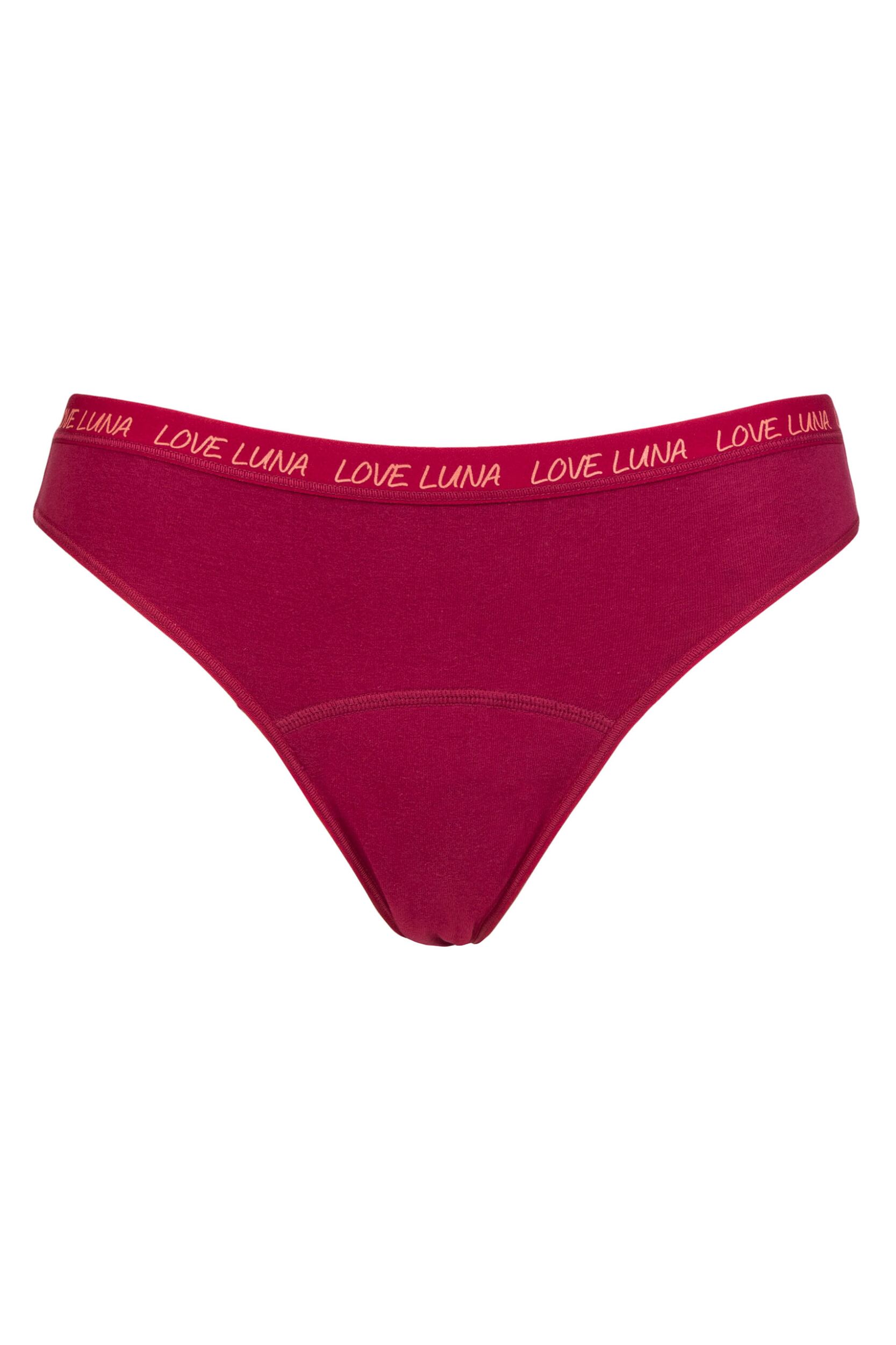 Love Luna 1 Pair Teens First Period Bikini Briefs Dark Cherry 12-13 Years