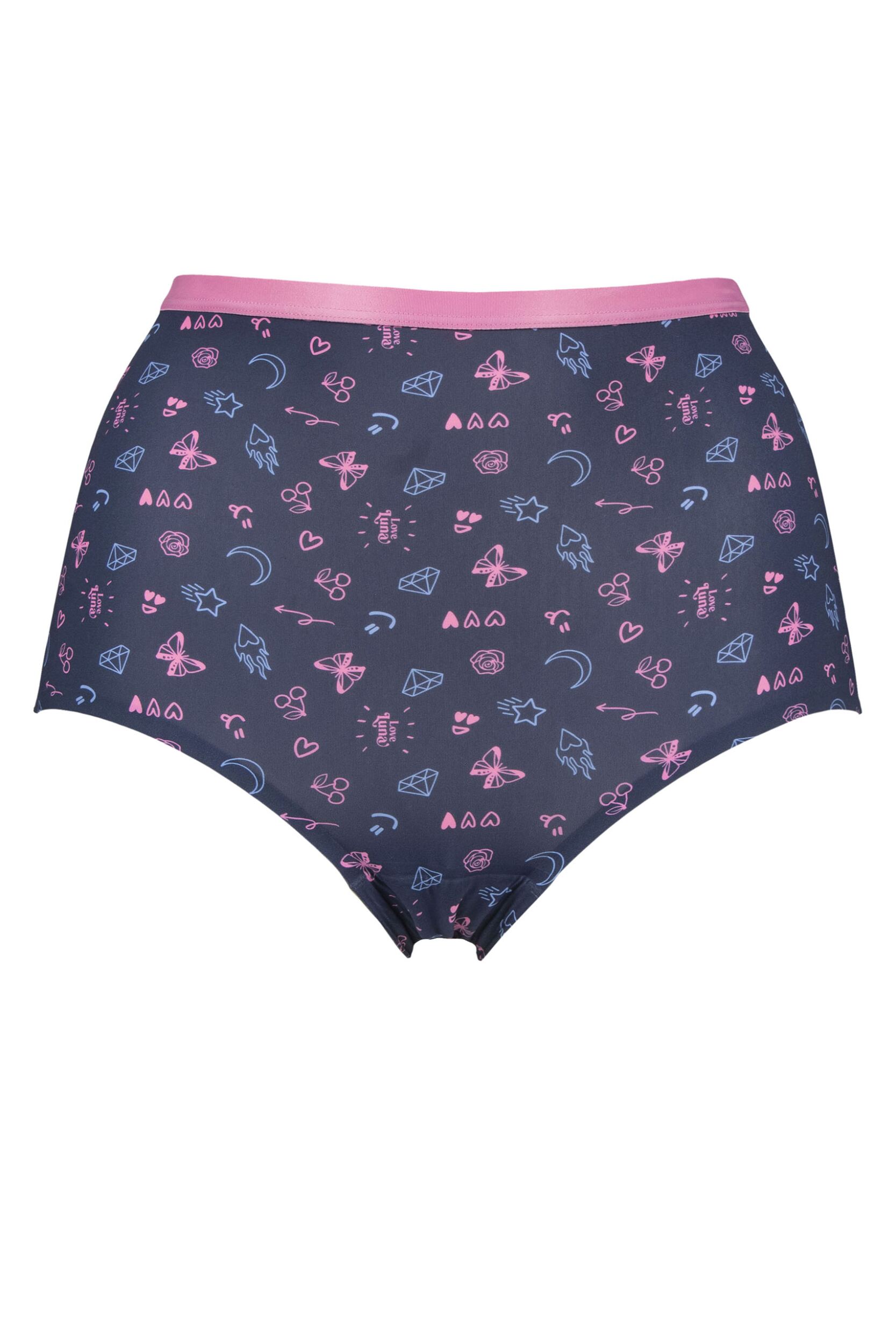 Love Luna 1 Pack Women's Eco Recycled Period Full Brief Denim 10-12 UK