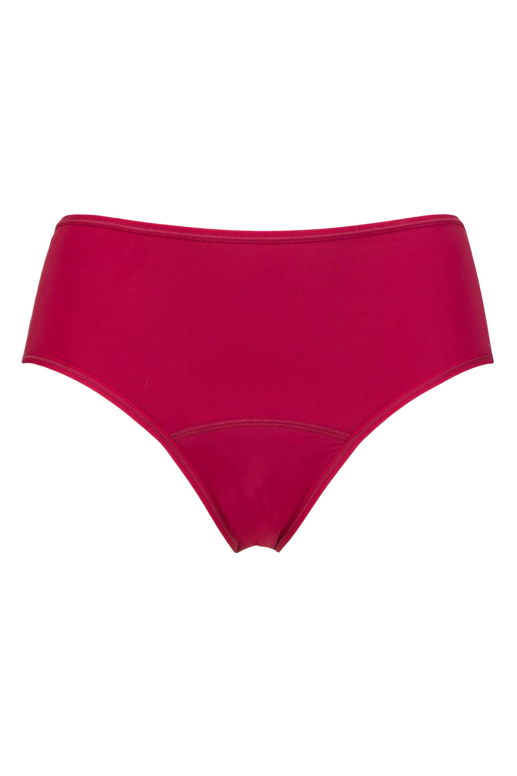 Women's 1 Pair Love Luna Recycled Period Midi Briefs Dark Cherry UK 16-18