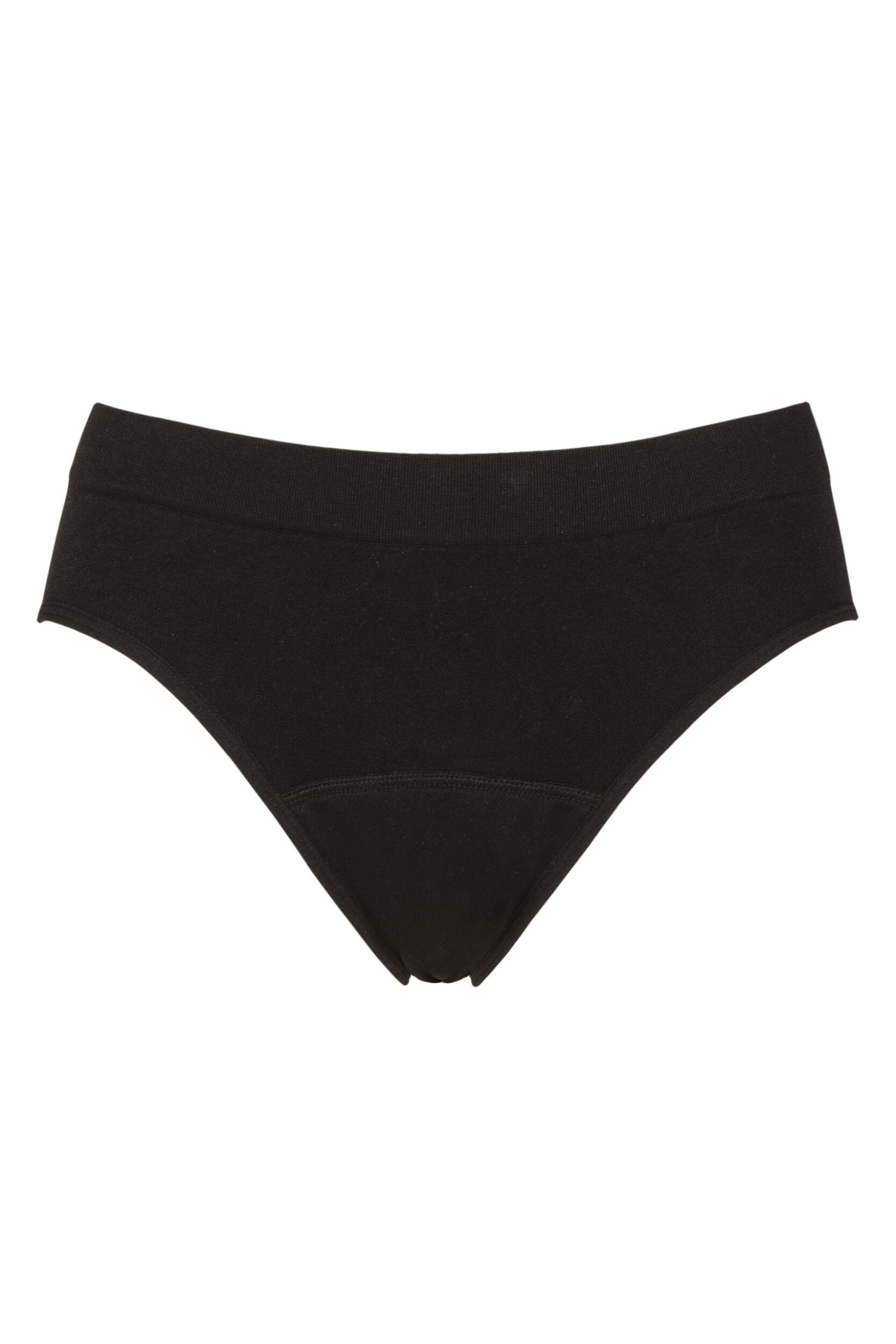 Womens 1 Pack Love Luna Seamfree Period Bikini Brief Black 16-18