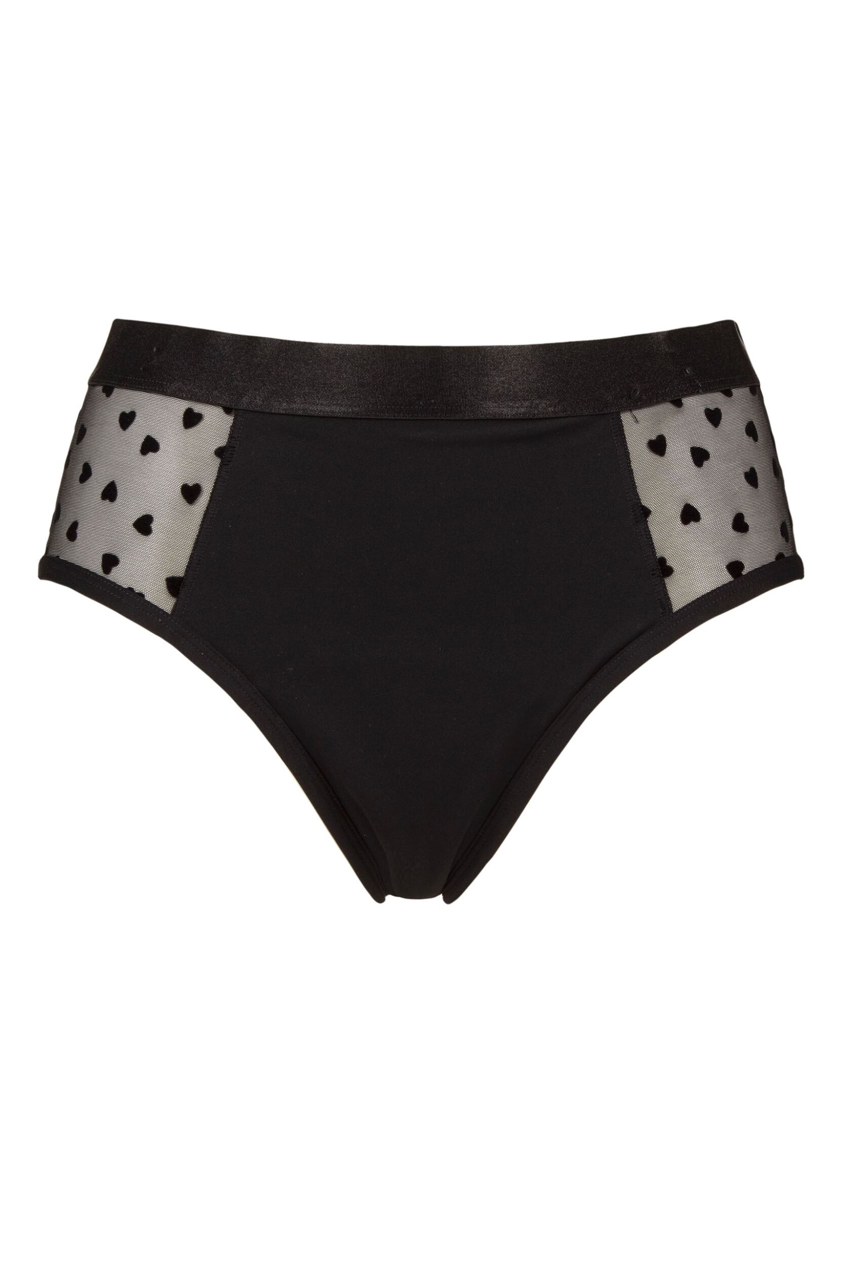 Image of Women's 1 Pack Love Luna Luxe Self Love Midi Briefs Black-12