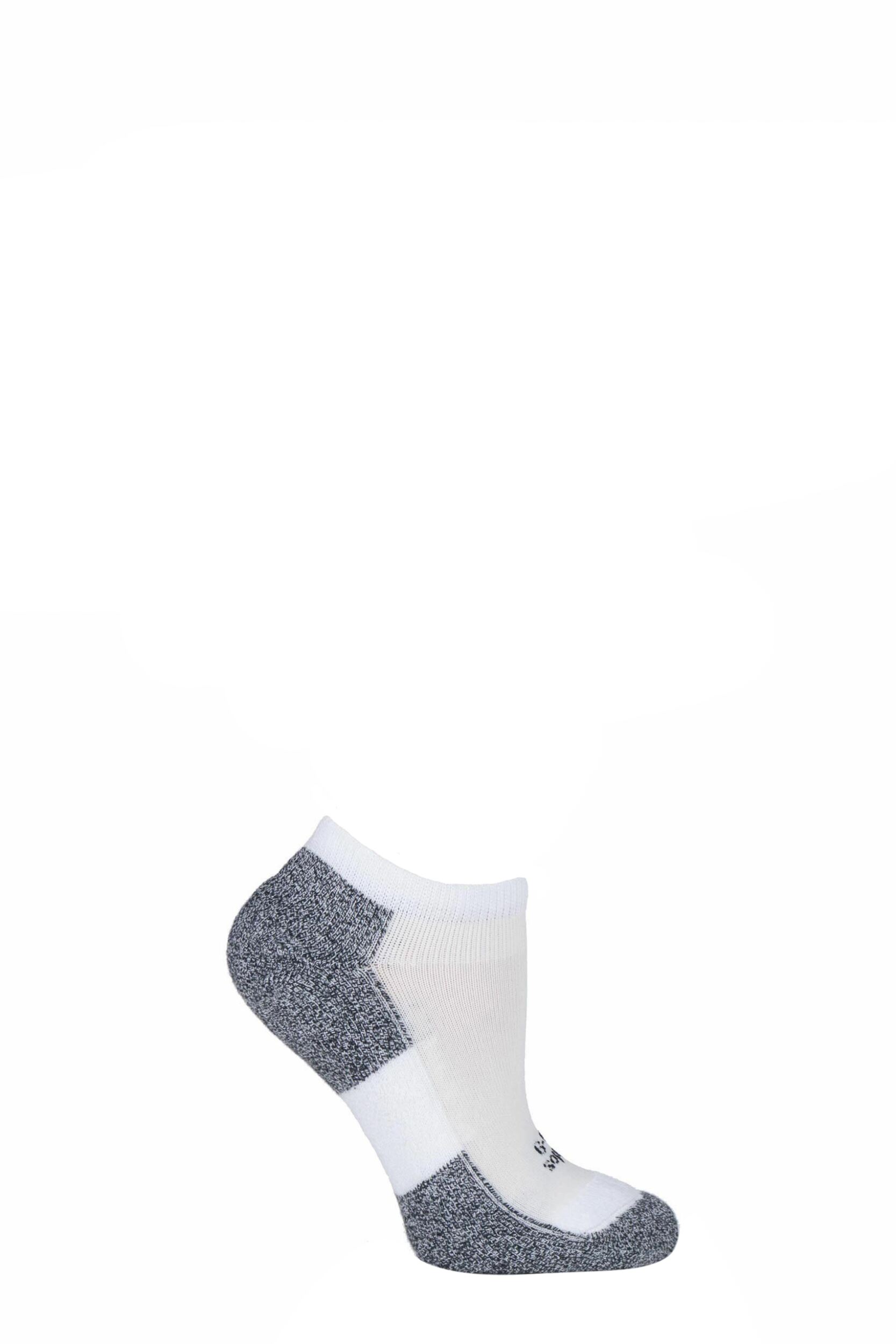1 Pair White Lite Running Thin Cushion Micro Mini Crew Socks Ladies 3.5-5 Ladies - Thorlos