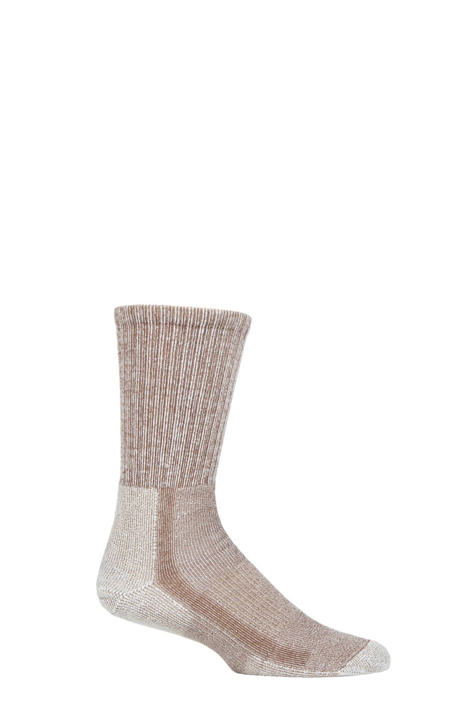 1 Pair Walnut Heather Light Hiking Moderate Cushion Socks With Thorlon Men's 8.5-12 Mens - Thorlos