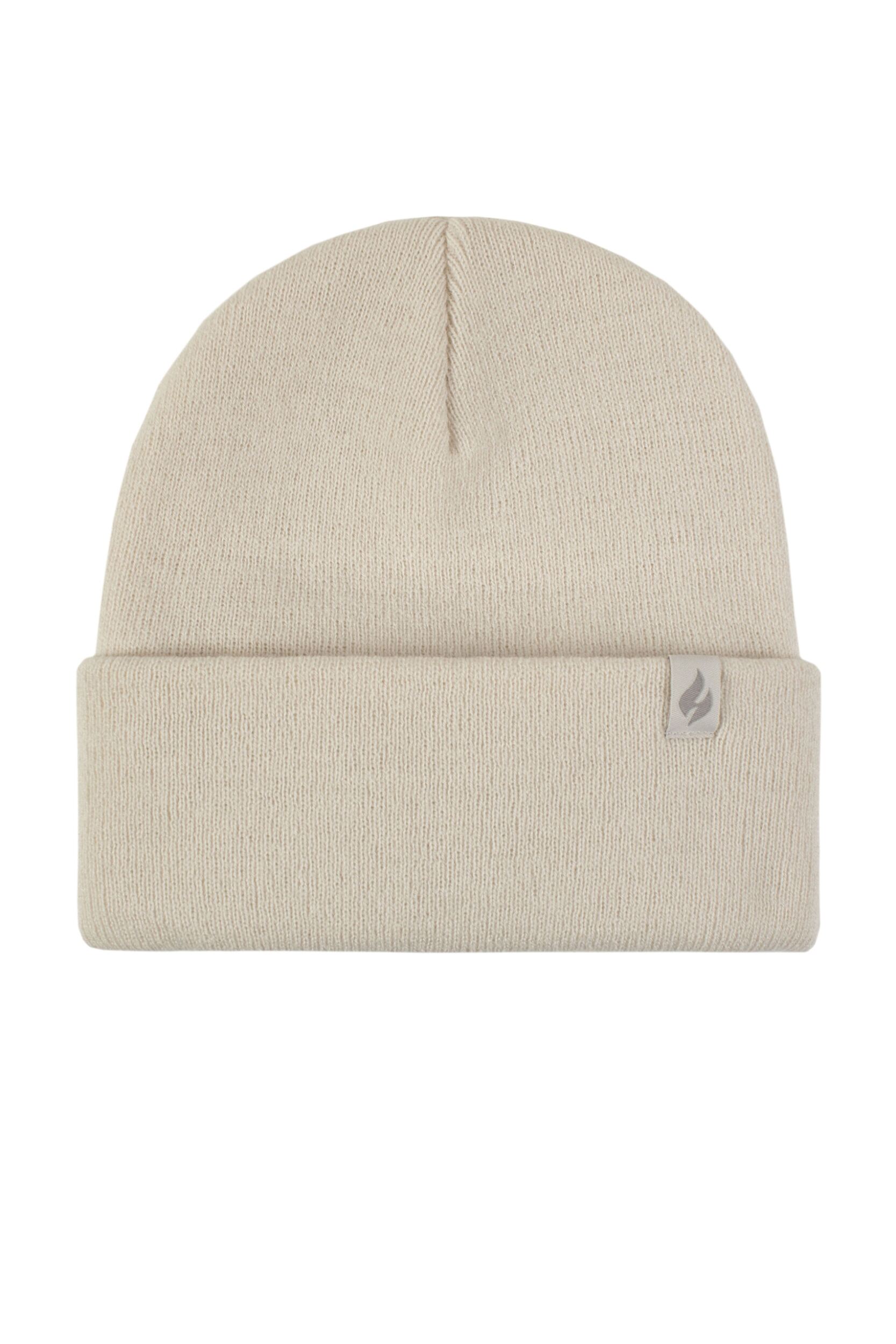 Mens and Women's 1 Pack SOCKSHOP Heat Holders Lite Maple Turnover Hat Cream One Size