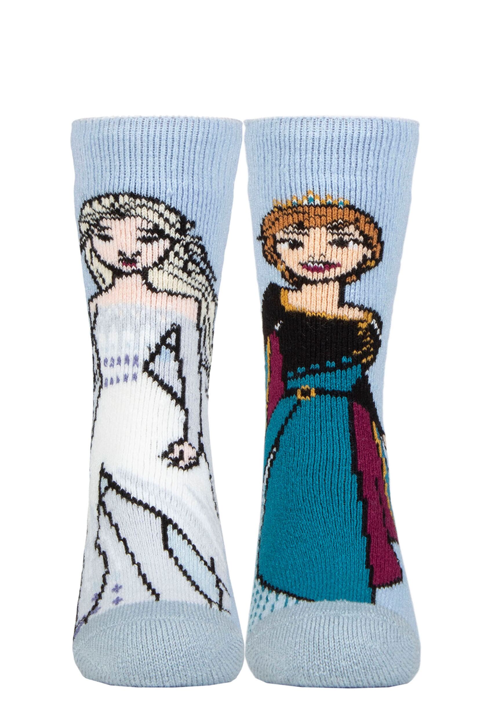 Kids 1 Pair SOCKSHOP Heat Holders Disney 1.6 TOG Lite Frozen Anna and Elsa Thermal Socks Lilac 9-12 Kids