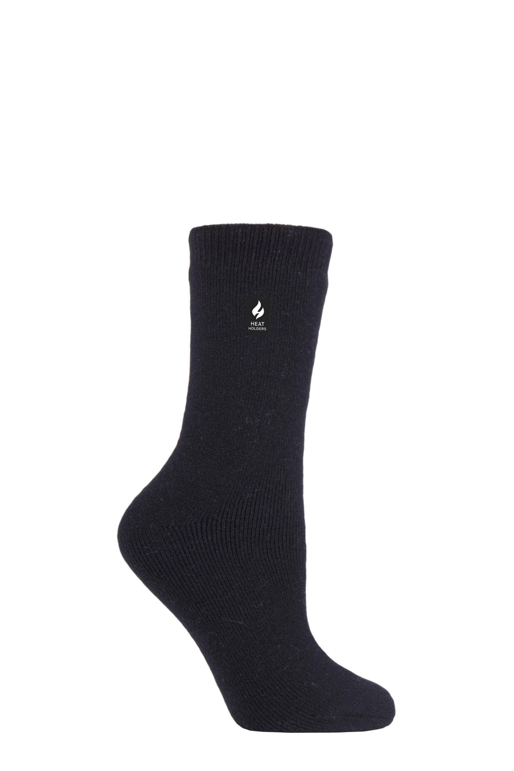 1 Pair Black 1.6 TOG Lite Socks Ladies 4-8 Ladies - Heat Holders