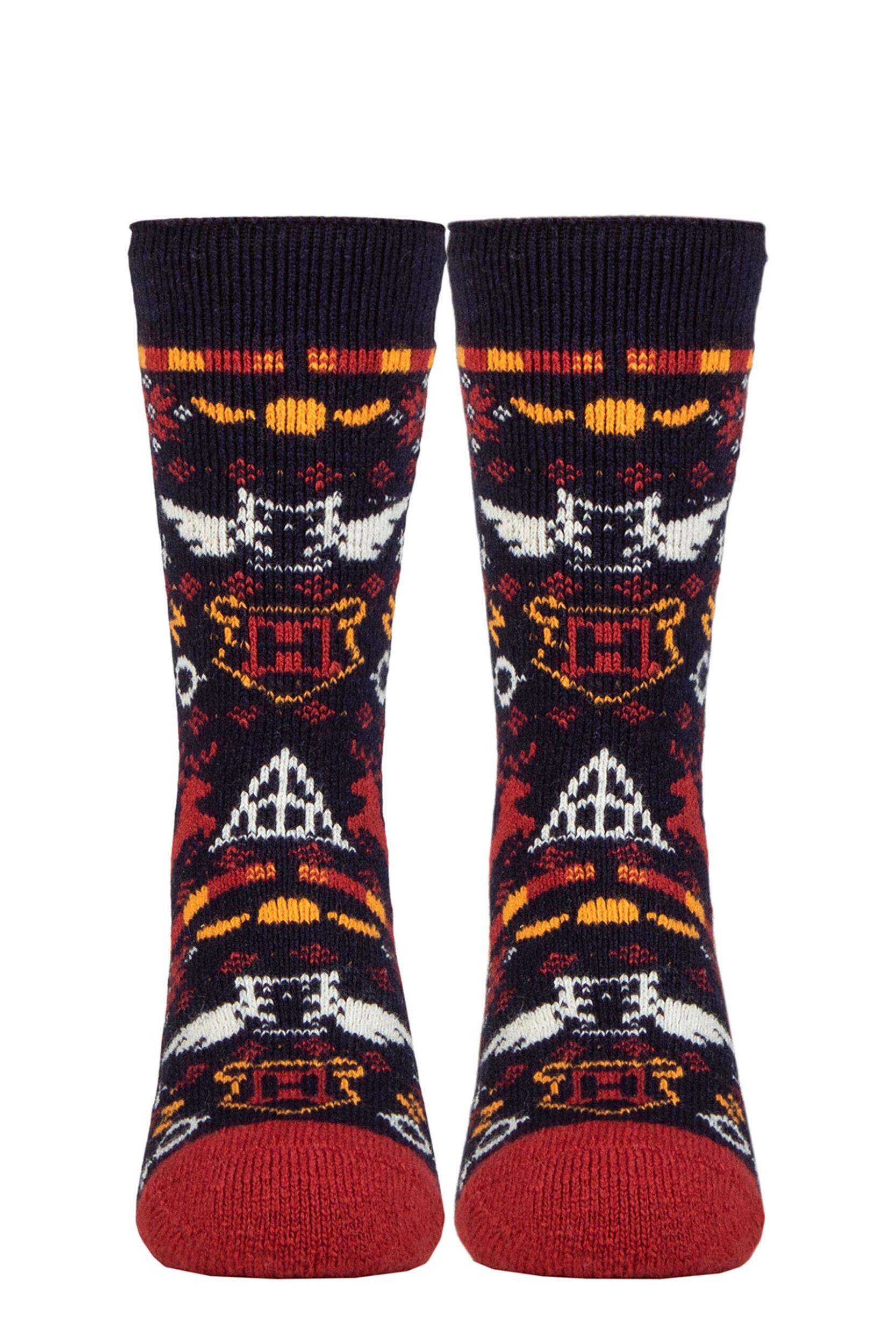 Women's 1 Pair SOCKSHOP Heat Holders 1.6 TOG Lite Harry Potter Thermal Socks Navy 4-8 Ladies