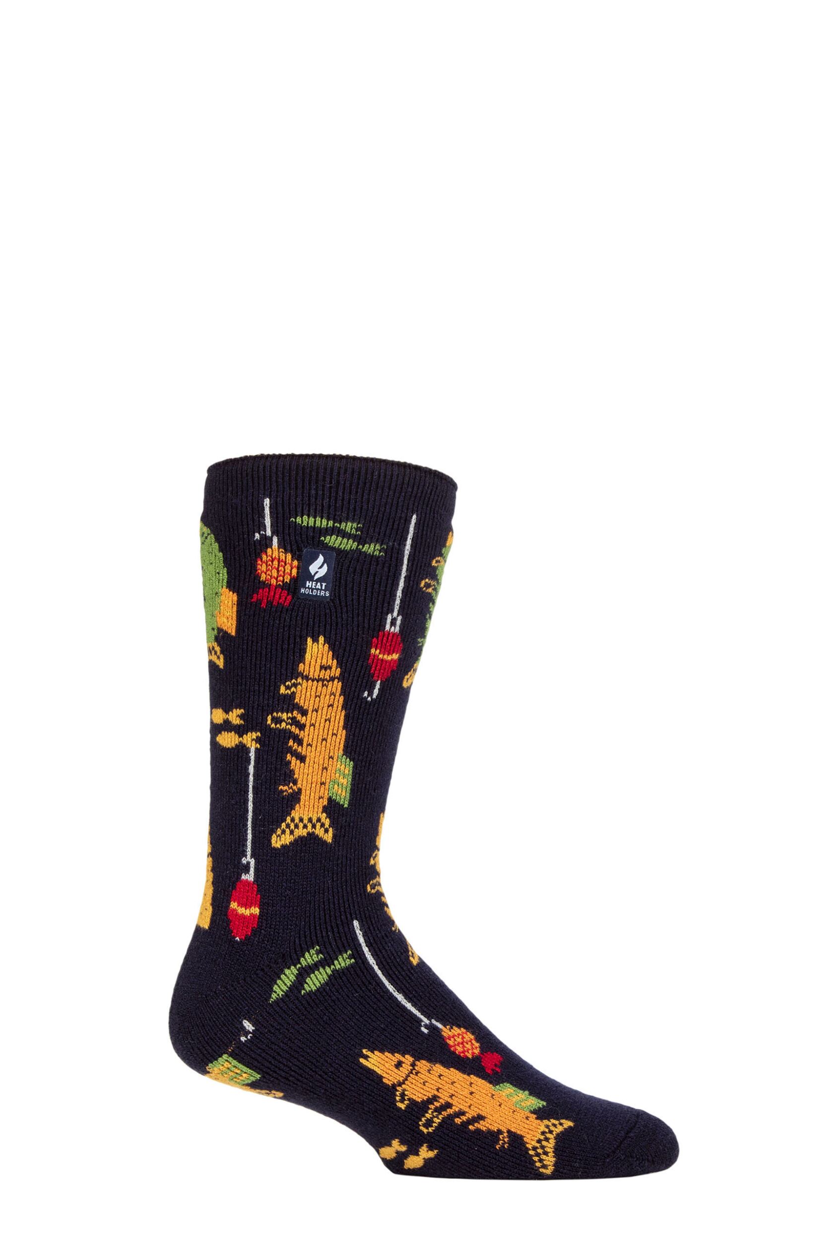 Mens 1 Pair SOCKSHOP Heat Holders 1.6 TOG Lite Hobby Thermal Socks Navy Fishing 6-11