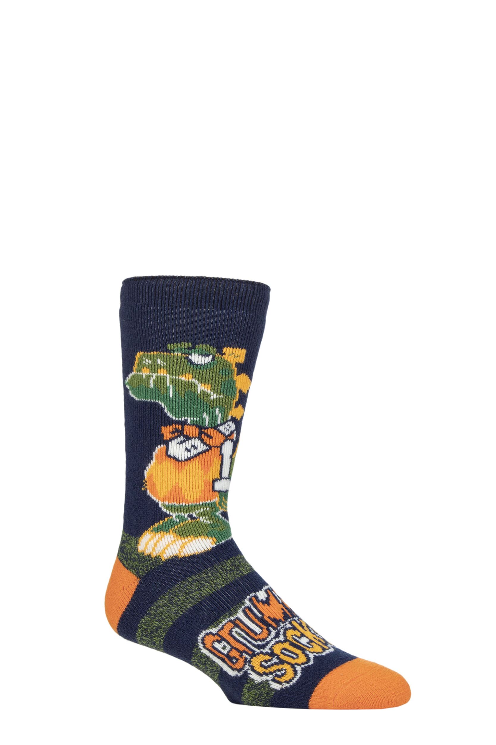 Mens 1 Pair SOCKSHOP Heat Holders 1.6 TOG Lite Novelty Thermal Socks Grumpy Socks 6-11