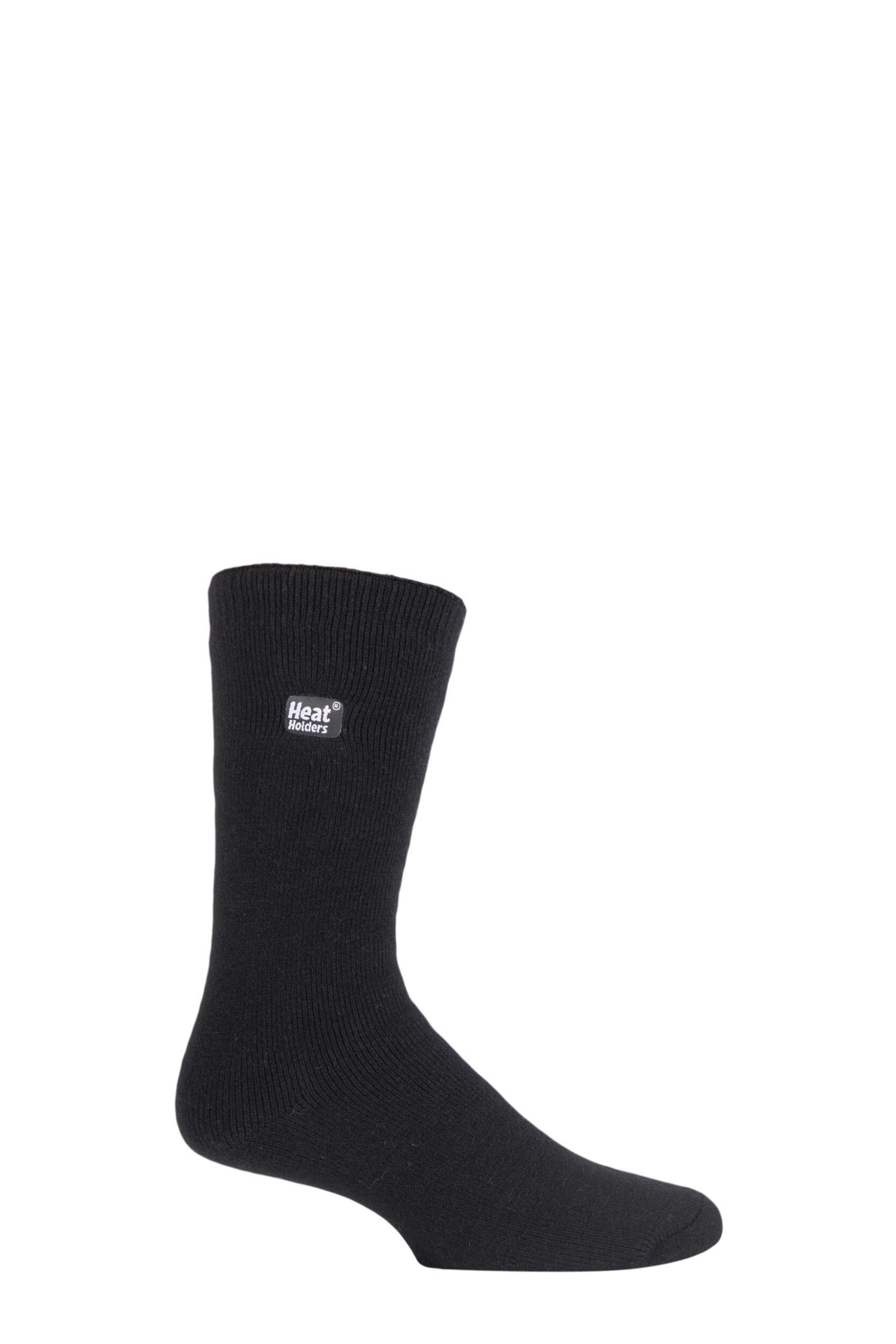 Image of Mens 1 Pair Heat Holders 1.6 TOG Lite Socks Black Mens