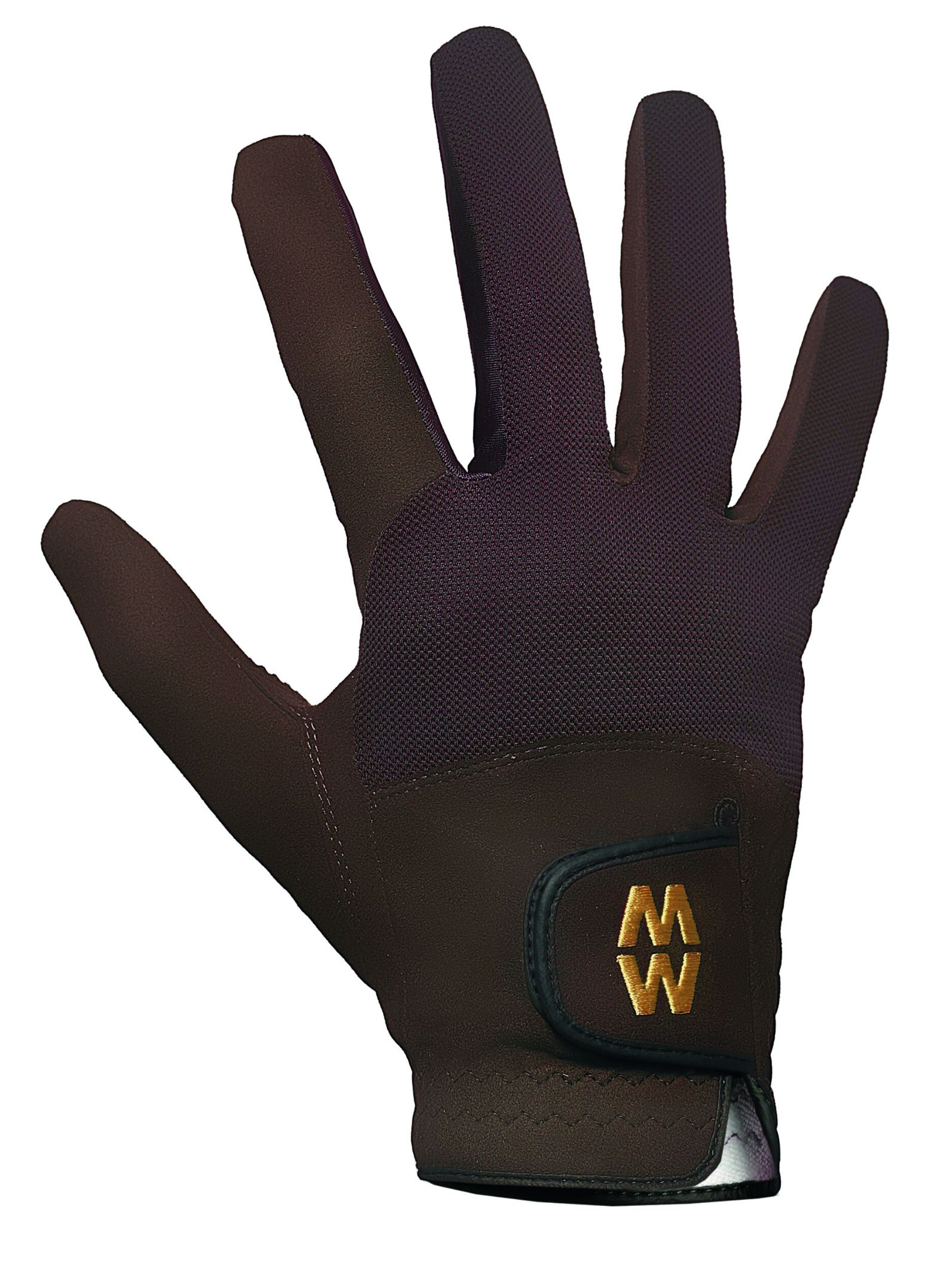 1 Pair Brown MacWet Short Mesh Sports Gloves Unisex 12 Unisex - Macwet