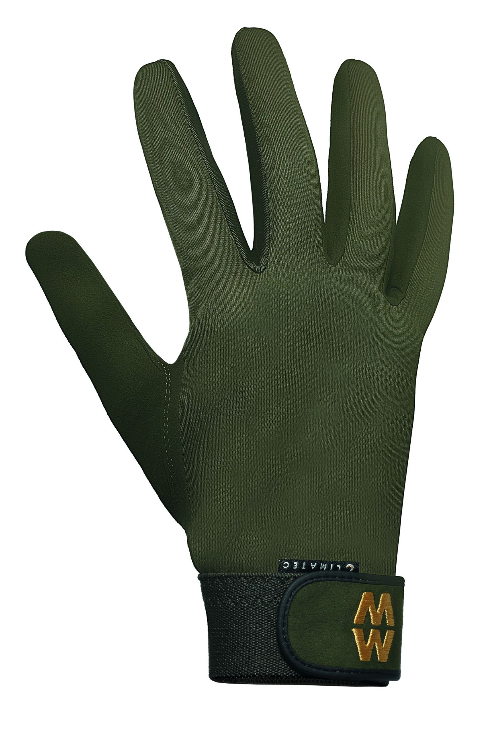 Mens and Women's 1 Pair MacWet Long Climatec Sports Gloves Green 7