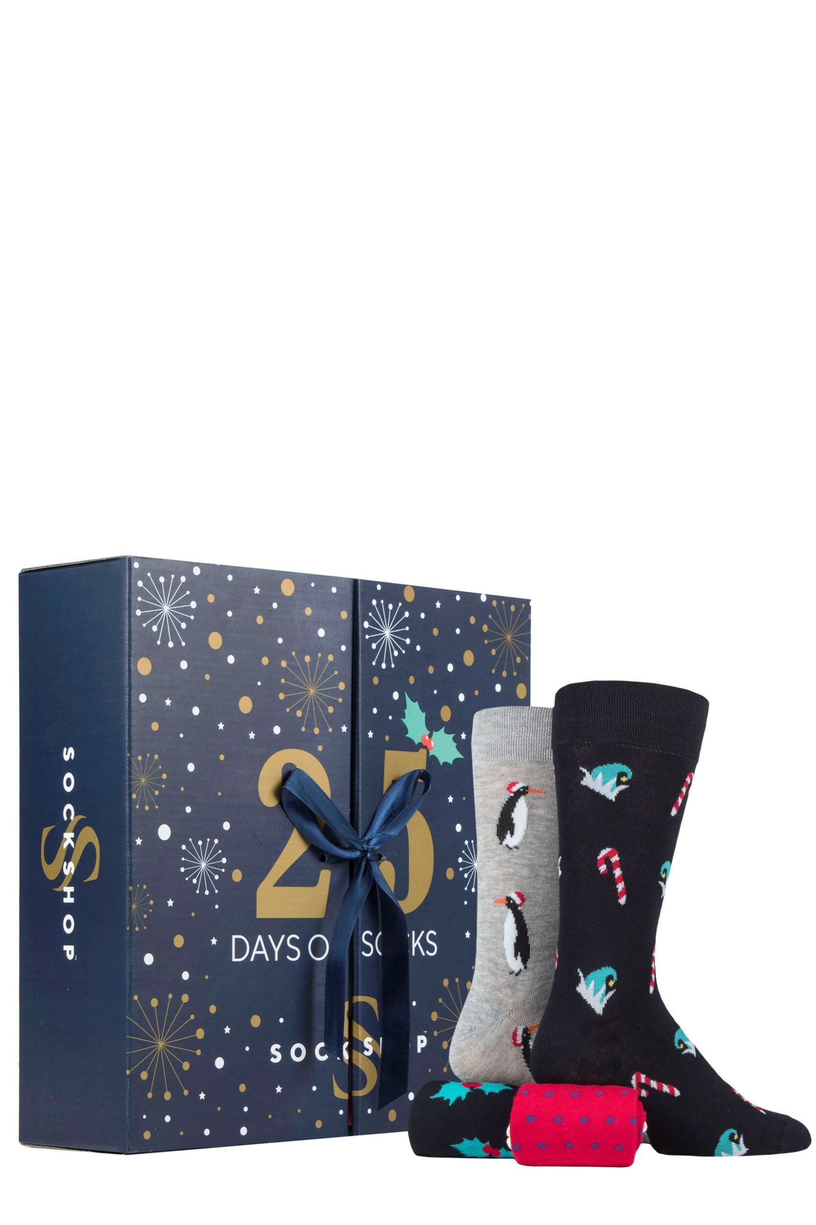 Mens and Ladies SOCKSHOP 25 Pair Christmas Advent Calendar Assorted 7-11 Mens