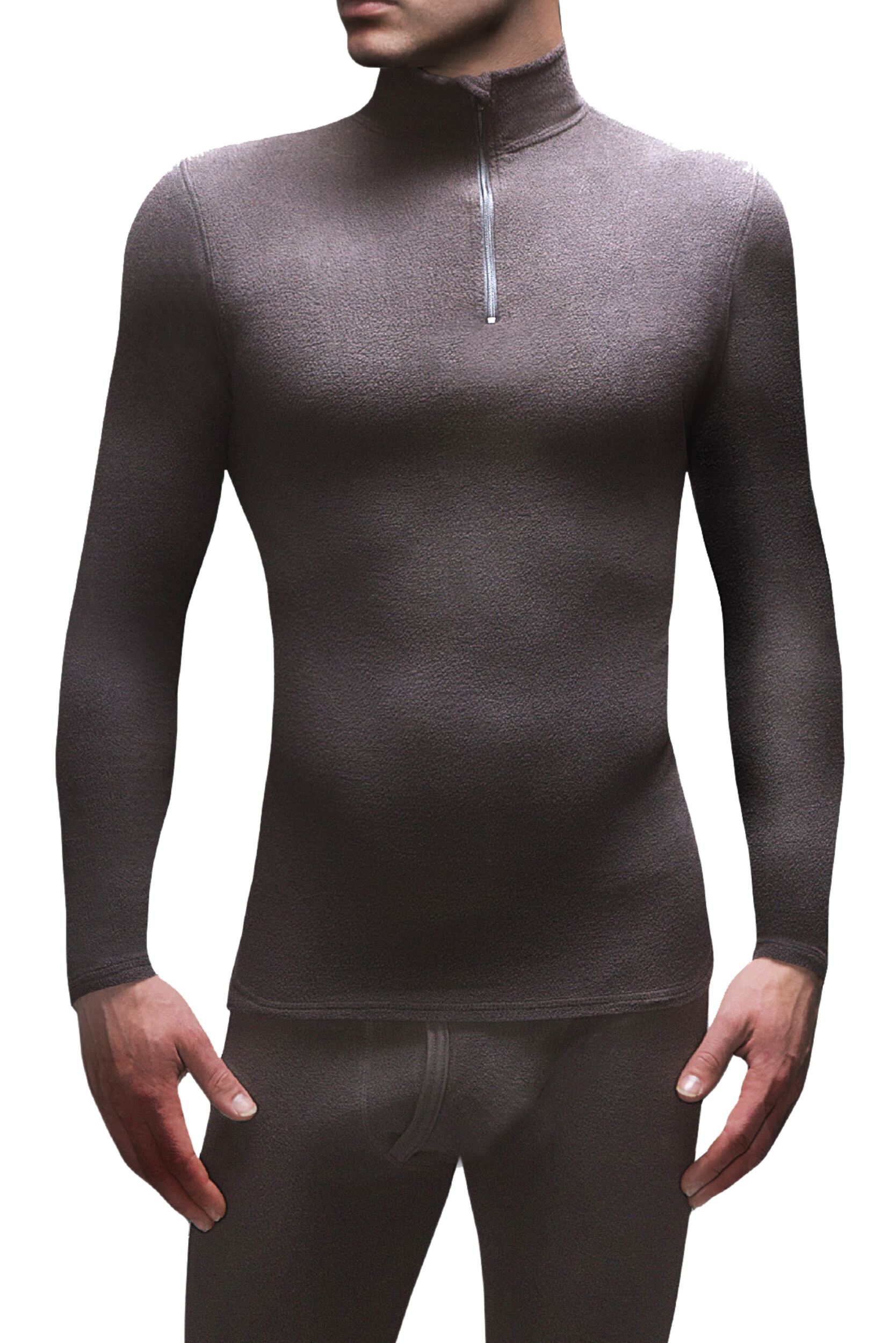 1 Pack Black Microfleece Base Layer Long Sleeved Top Men's Large - Heat Holders