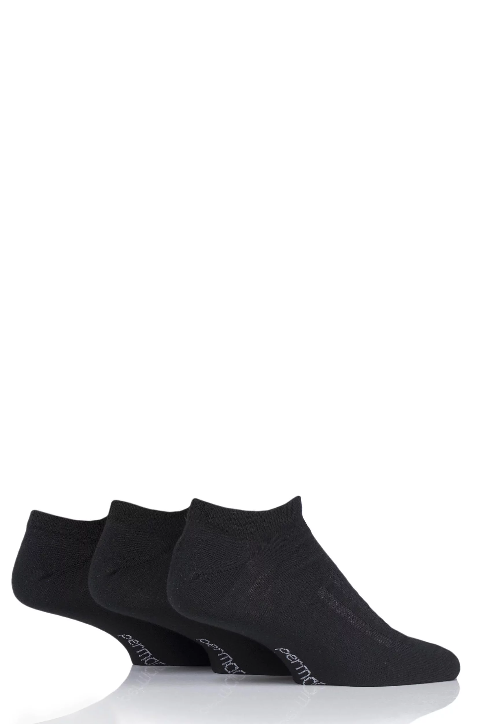 Mens and Women's 3 Pair SOCKSHOP PermaCool Evaporation Cooling Trainer Socks Black 12-14 Unisex