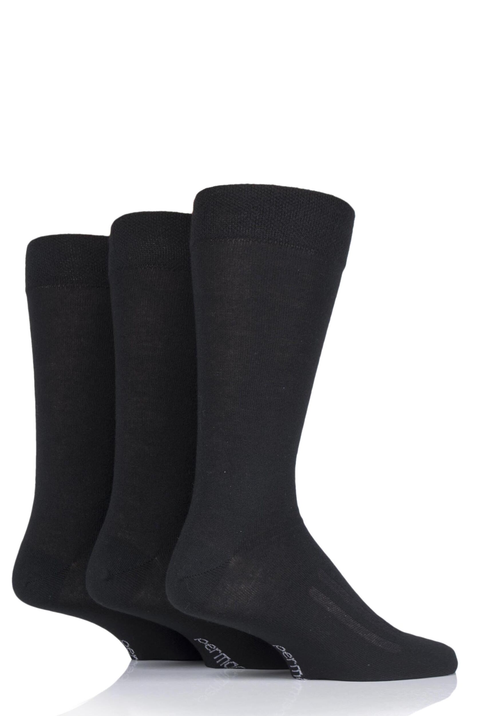 Mens and Women's 3 Pair SOCKSHOP PermaCool Evaporation Cooling Socks Black 6-8.5 Unisex