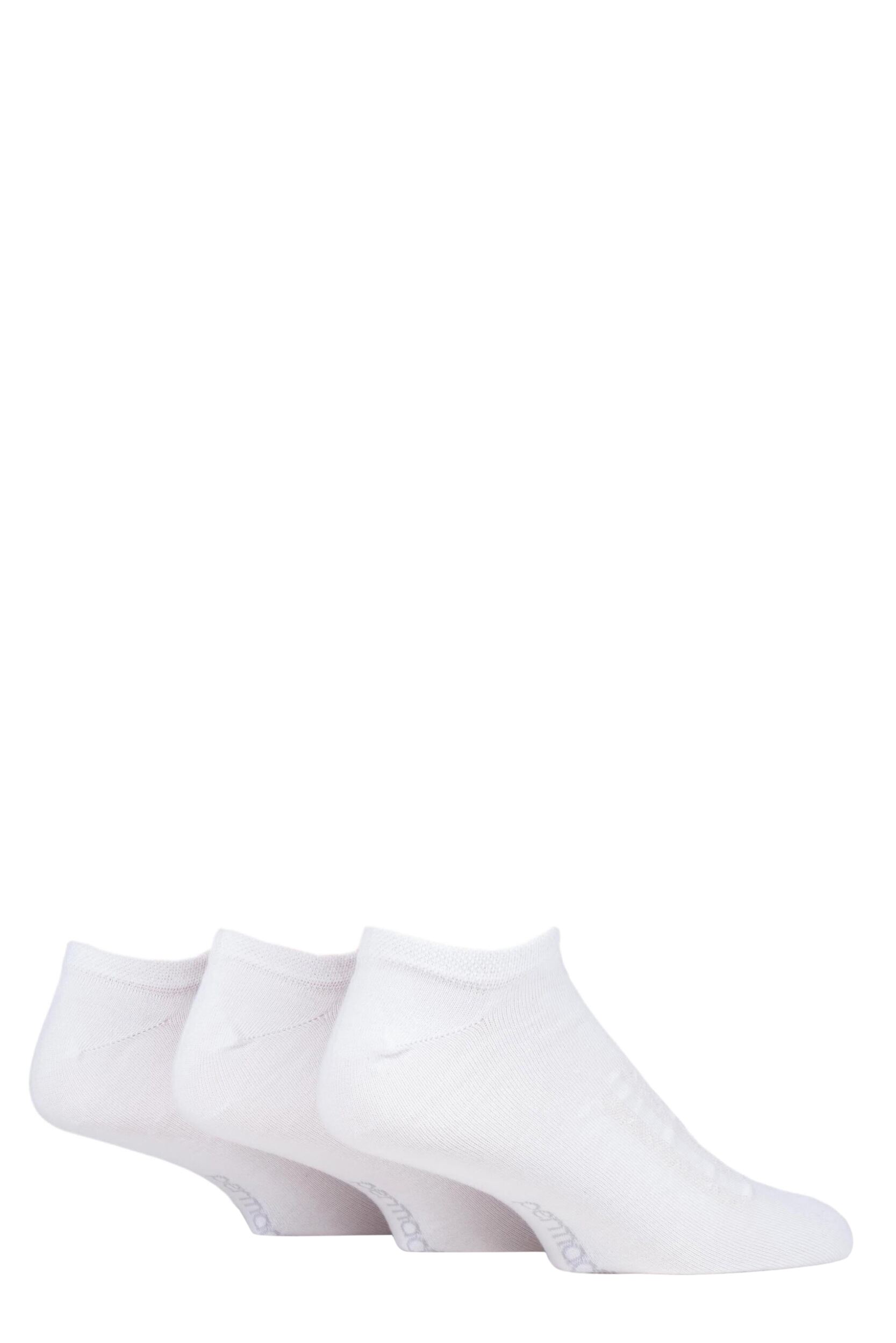 Mens and Women's 3 Pair SOCKSHOP PermaCool Evaporation Cooling Trainer Socks White 9-11 Unisex