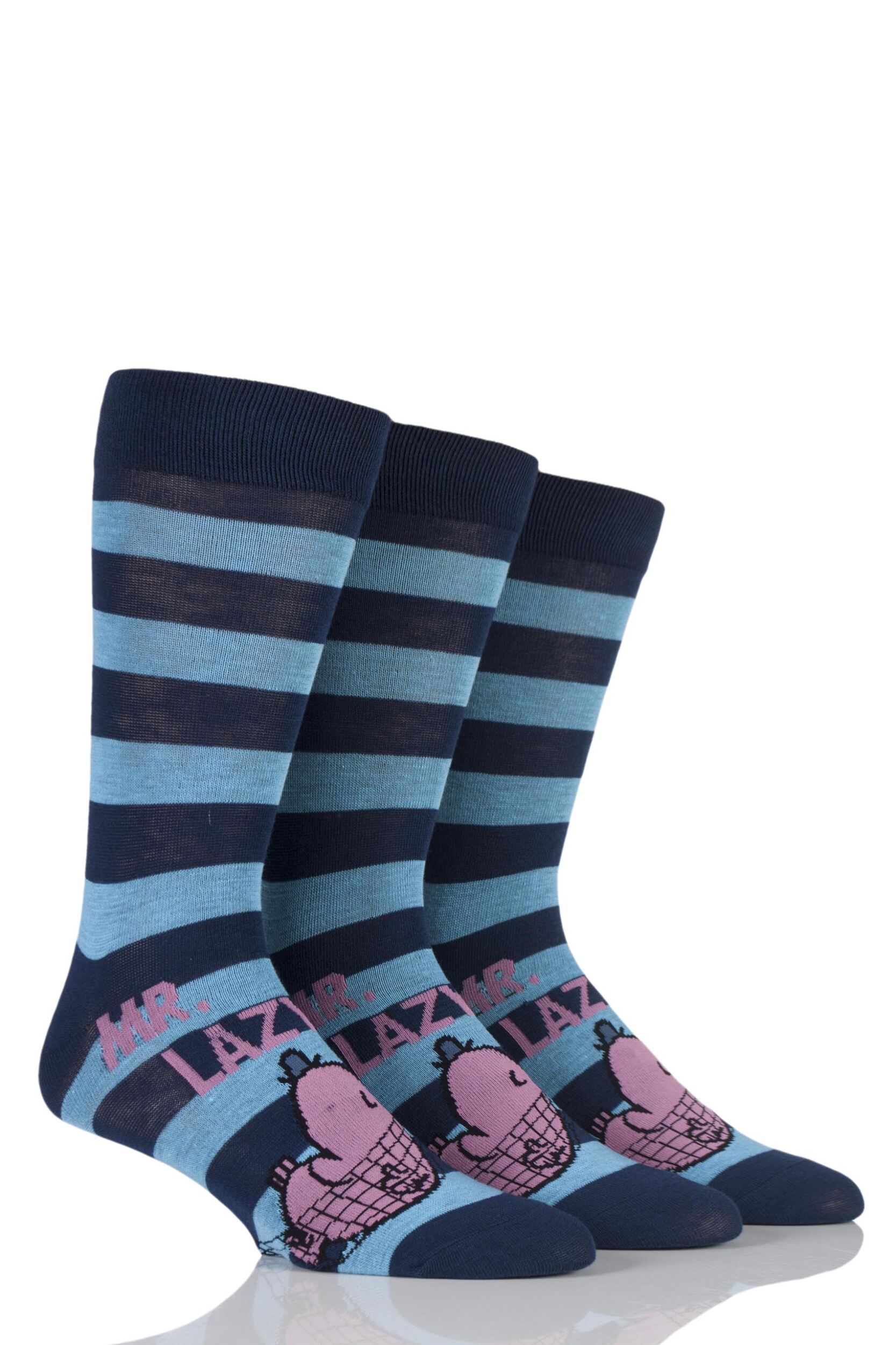 Mens 3 Pair TM Mr. Men Character Socks | eBay