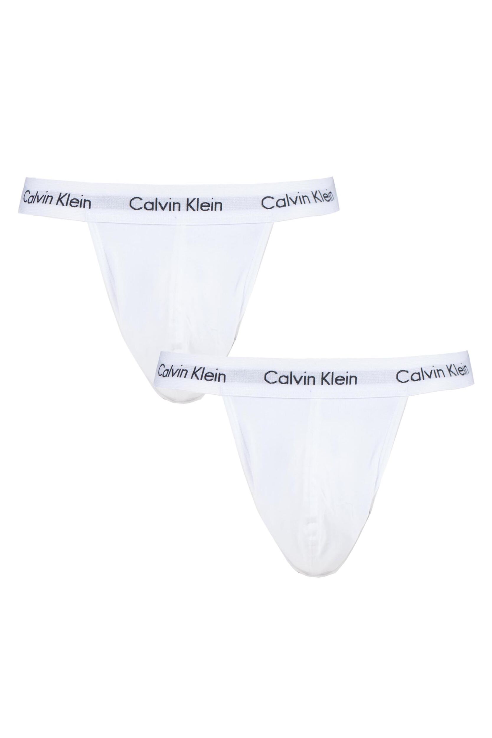 2 Pack White Cotton Stretch Jock Strap Briefs Men's Medium - Calvin Klein