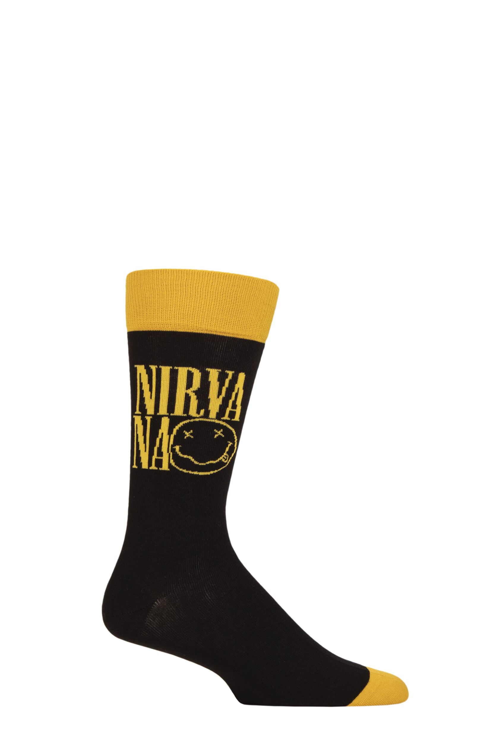 SOCKSHOP Music Collection 1 Pair Nirvana Cotton Socks Logo One Size