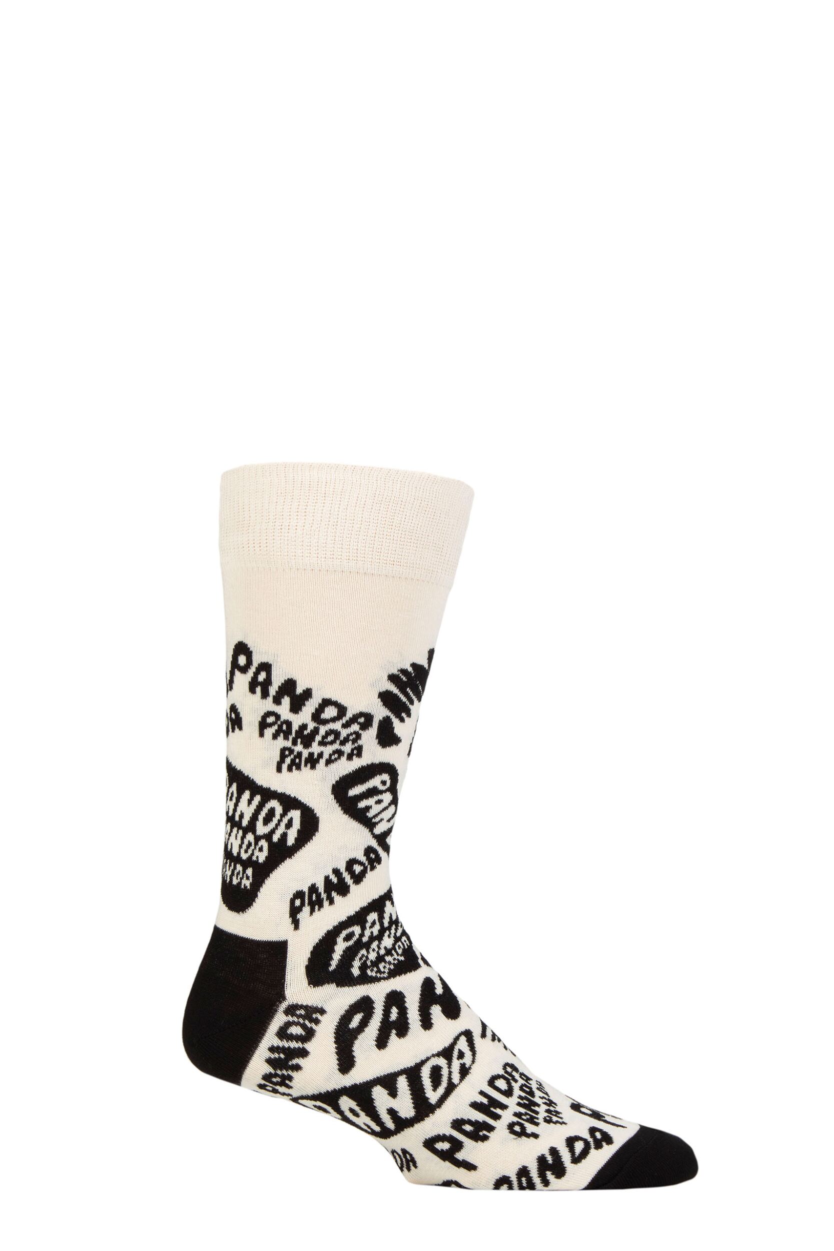 Mens and Women's 1 Pair Happy Socks Panda Socks Multi 7.5-11.5 Unisex
