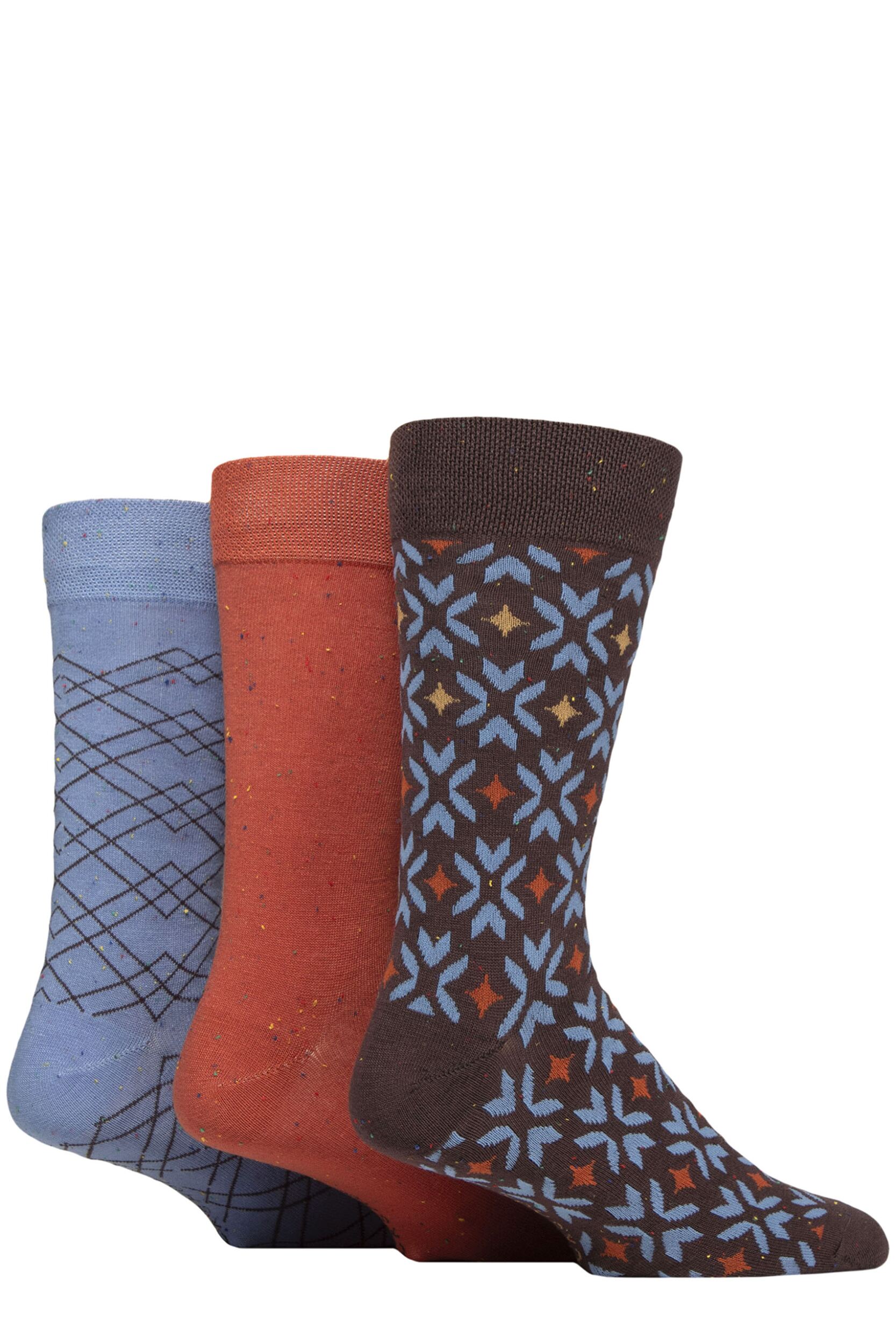 Mens 3 Pair SOCKSHOP Speckled Bamboo Socks Crisp Winter 7-11