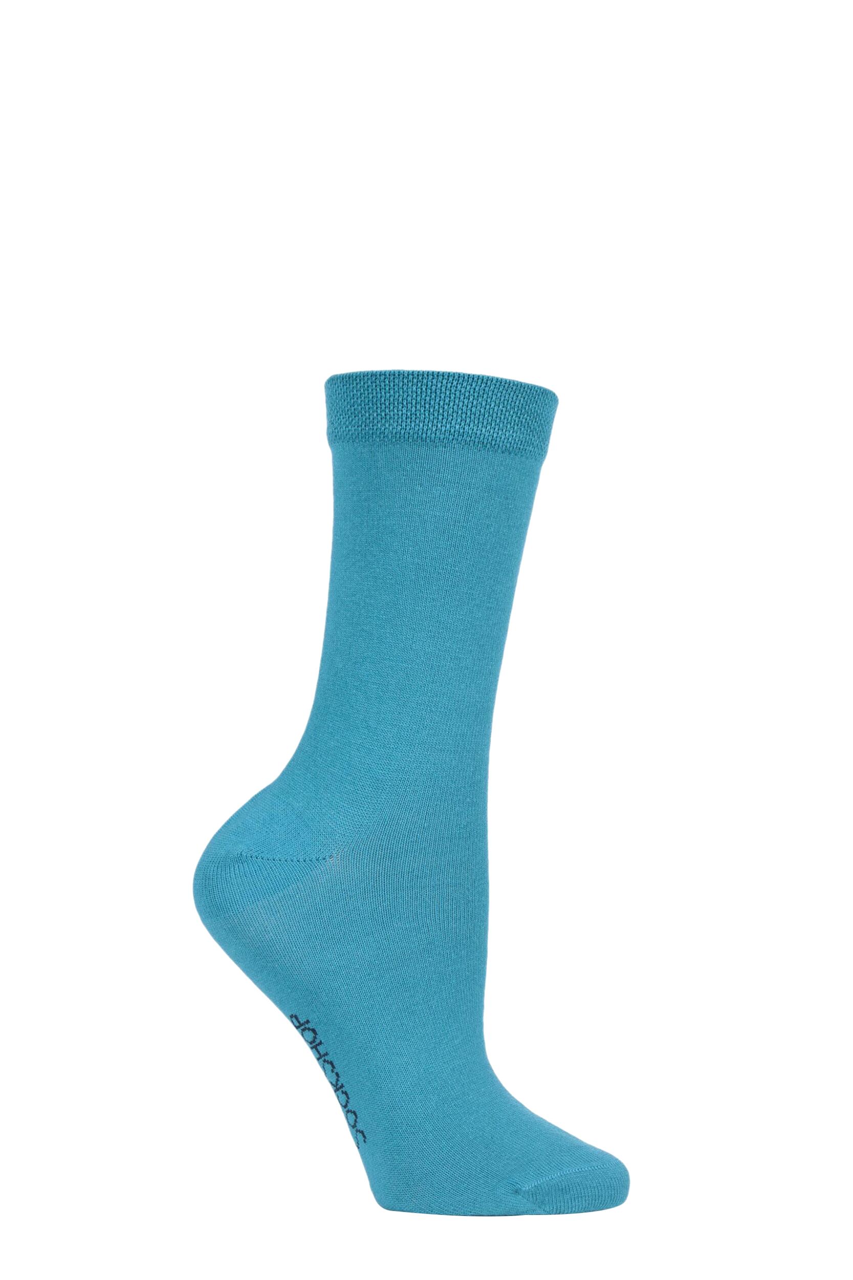 Image of 1 Pair Beneath The Waves Colour Burst Bamboo Socks with Smooth Toe Seams Ladies 4-8 Ladies