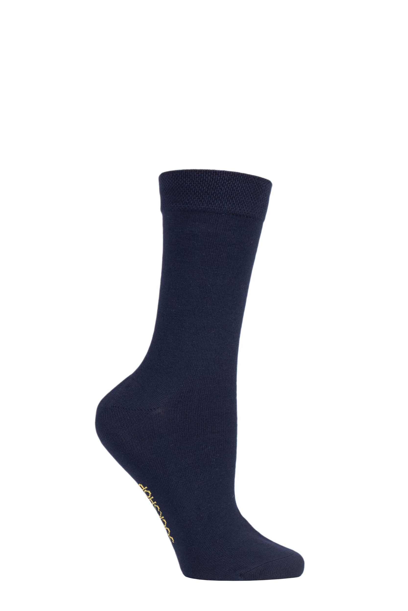 1 Pair In The Navy Colour Burst Bamboo Socks with Smooth Toe Seams Ladies 4-8 Ladies - SOCKSHOP