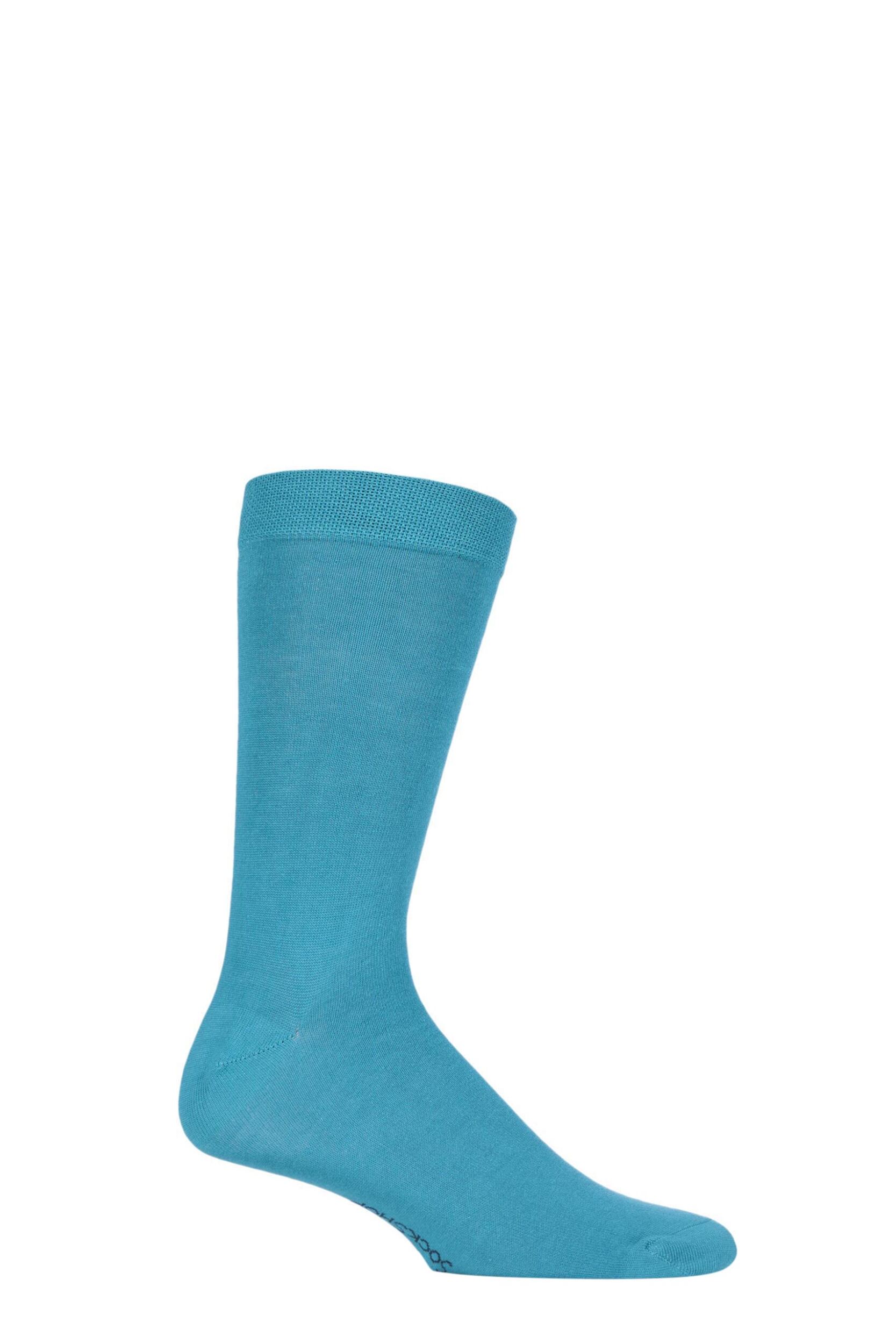 Image of 1 Pair Beneath The Waves Colour Burst Bamboo Socks with Smooth Toe Seams Mens