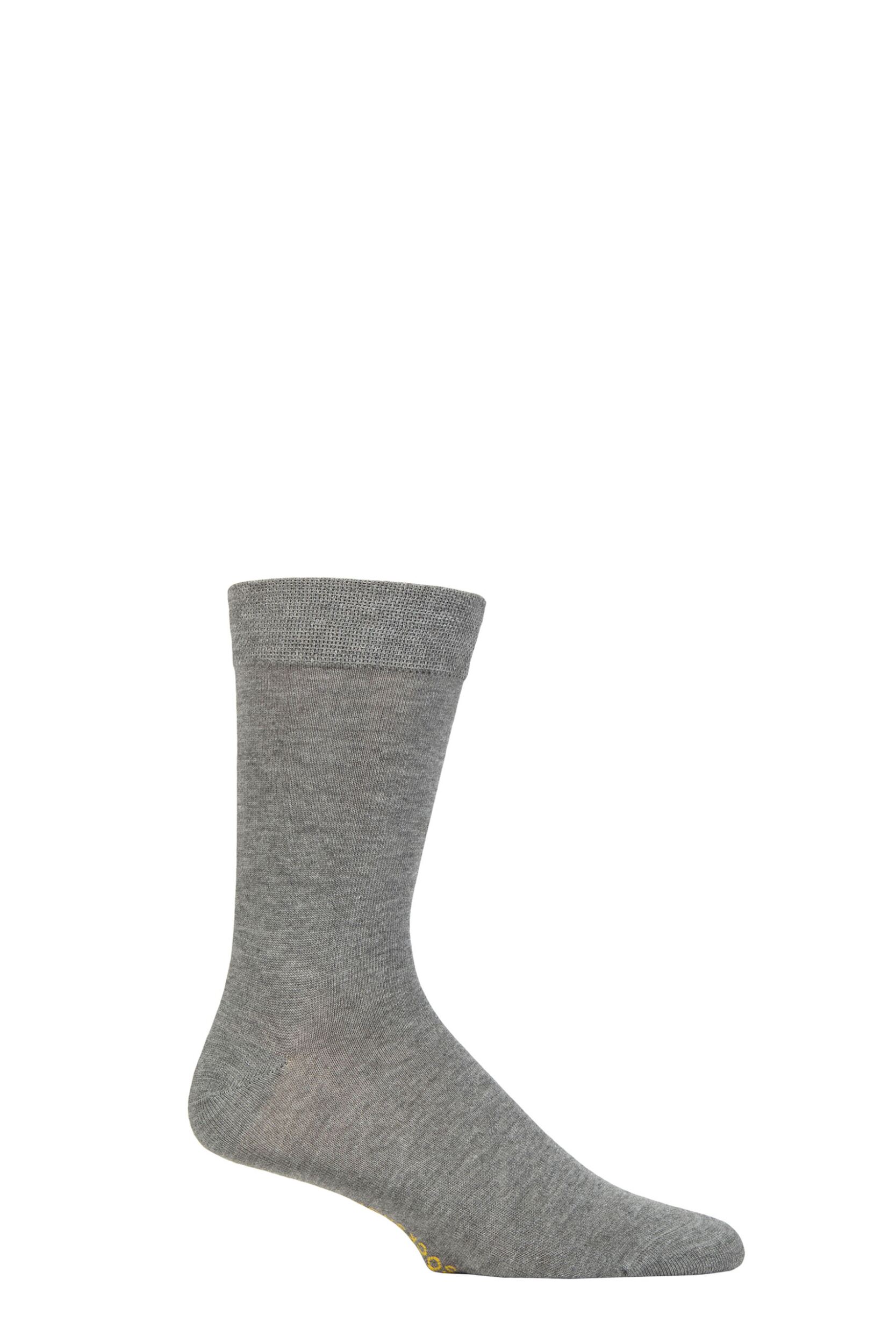 Image of Mens 1 Pair SOCKSHOP Colour Burst Bamboo Socks with Smooth Toe Seams Fade to Grey 7-11