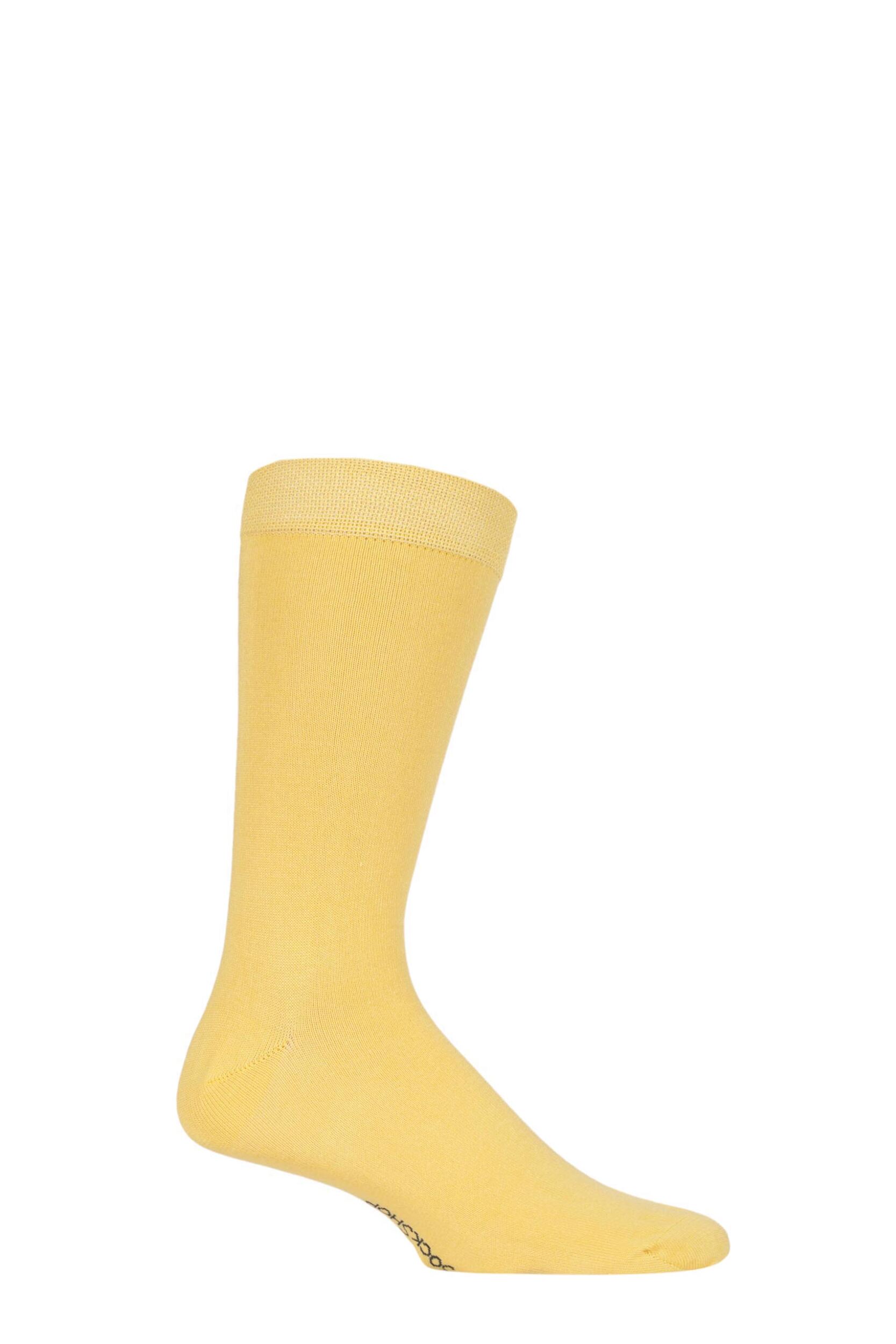 Image of 1 Pair Hello Sunshine Colour Burst Bamboo Socks with Smooth Toe Seams Mens