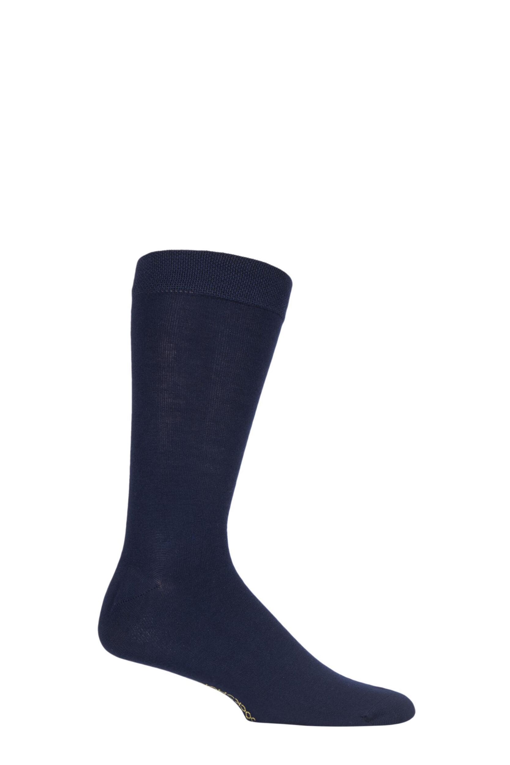 Image of 1 Pair In The Navy Colour Burst Bamboo Socks with Smooth Toe Seams Mens